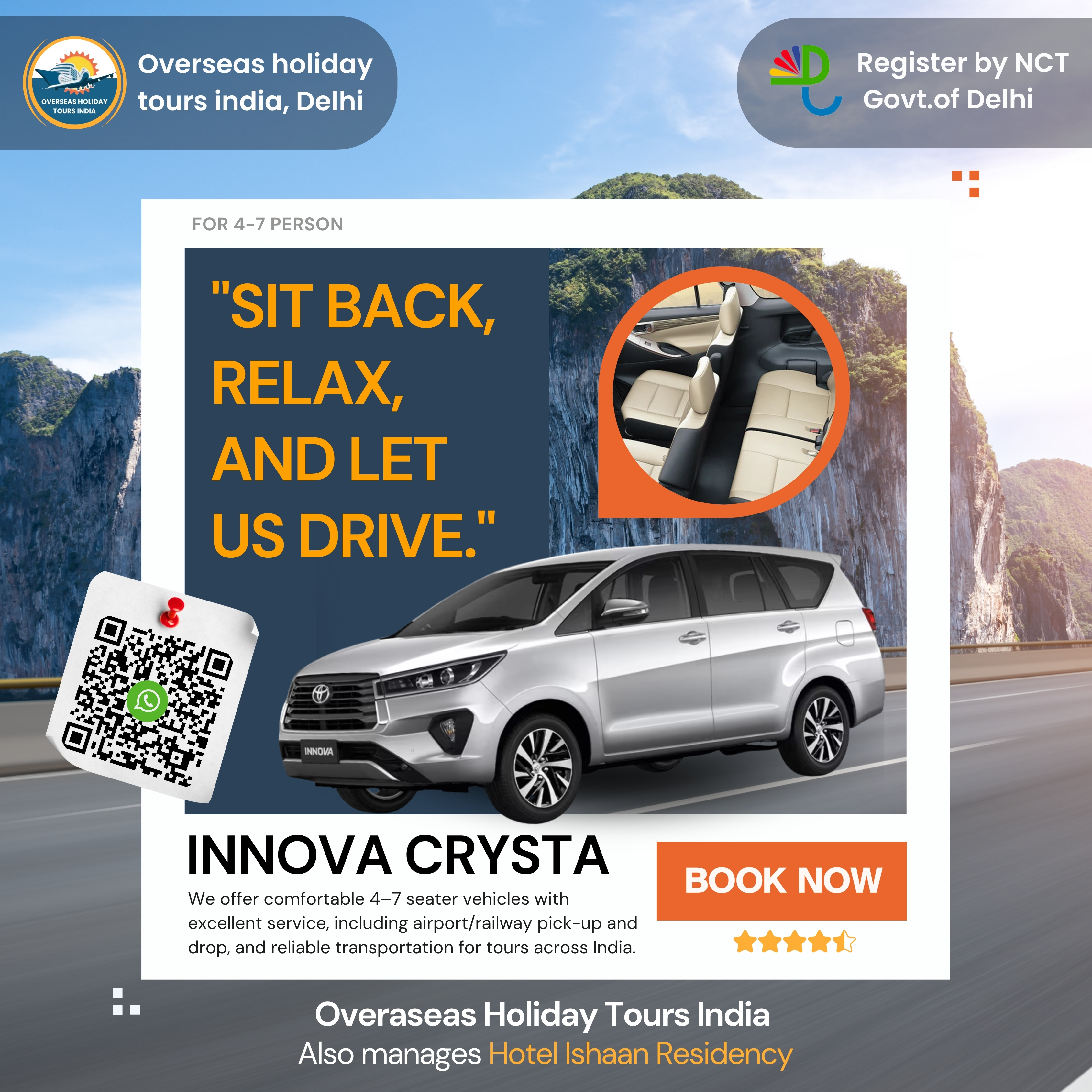 Innova Crysta Car Rental — Luxury, Comfort & Space for Every Journey