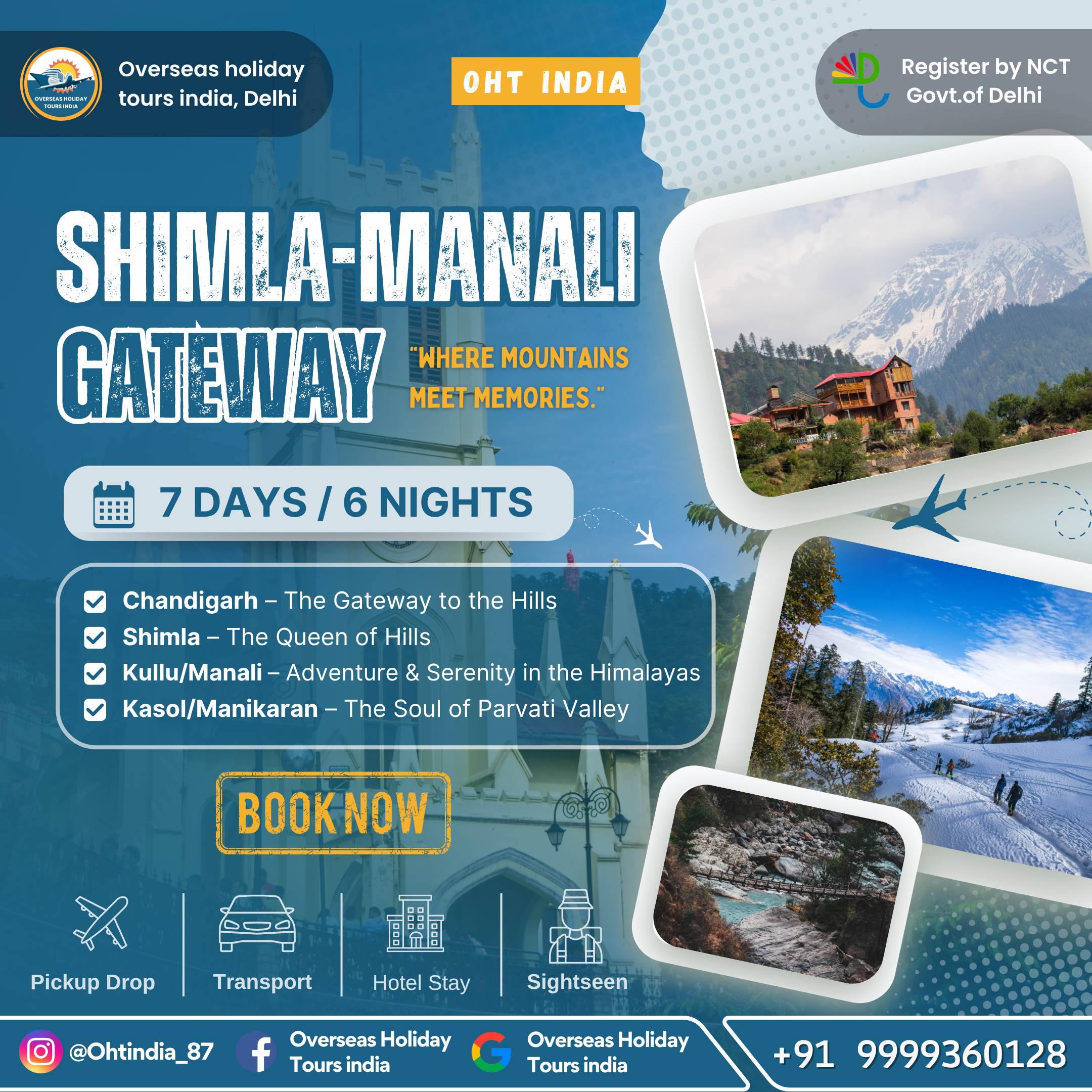 Shimla-Kullu-Manali Tour Package