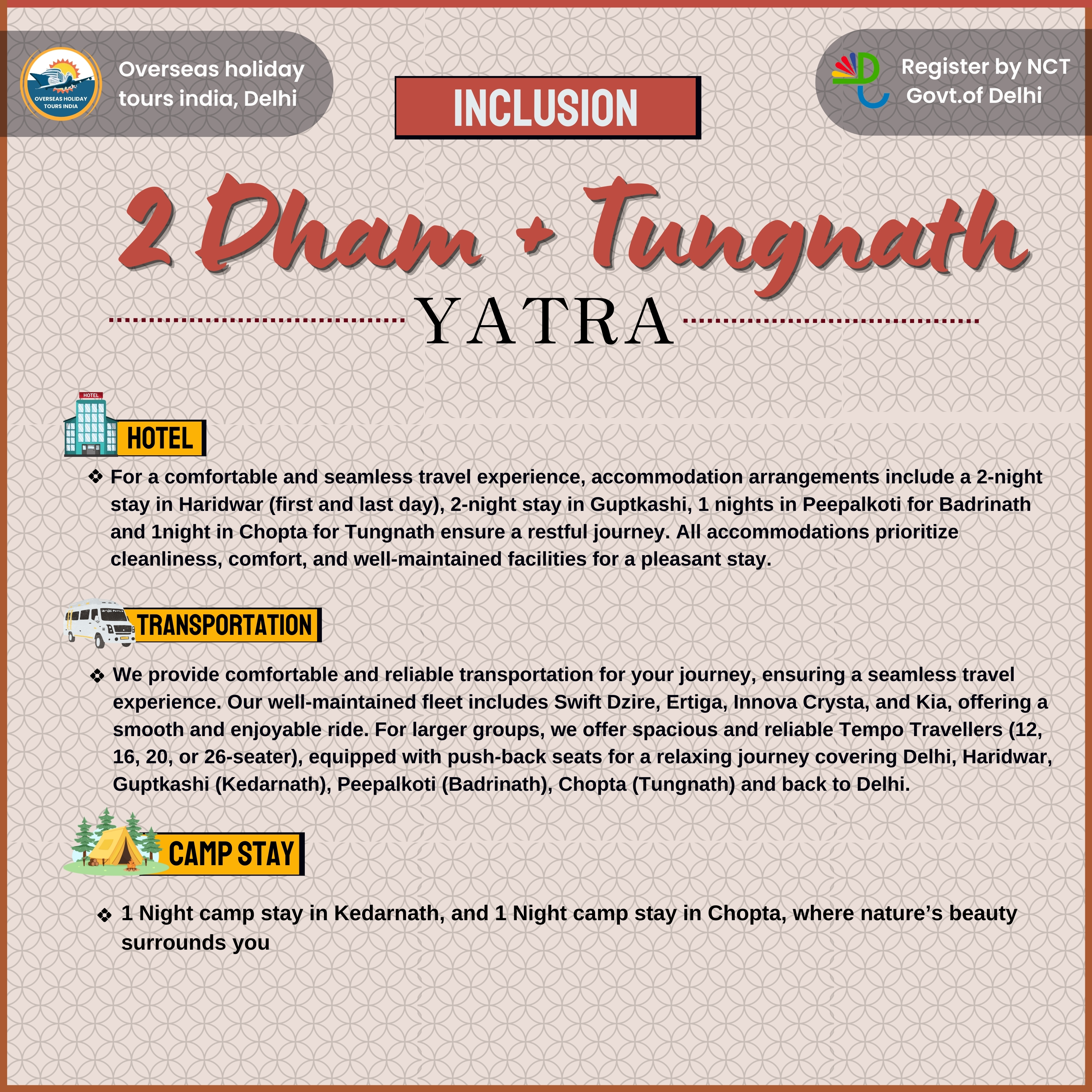 2 Dham + Tungnath Yatra
