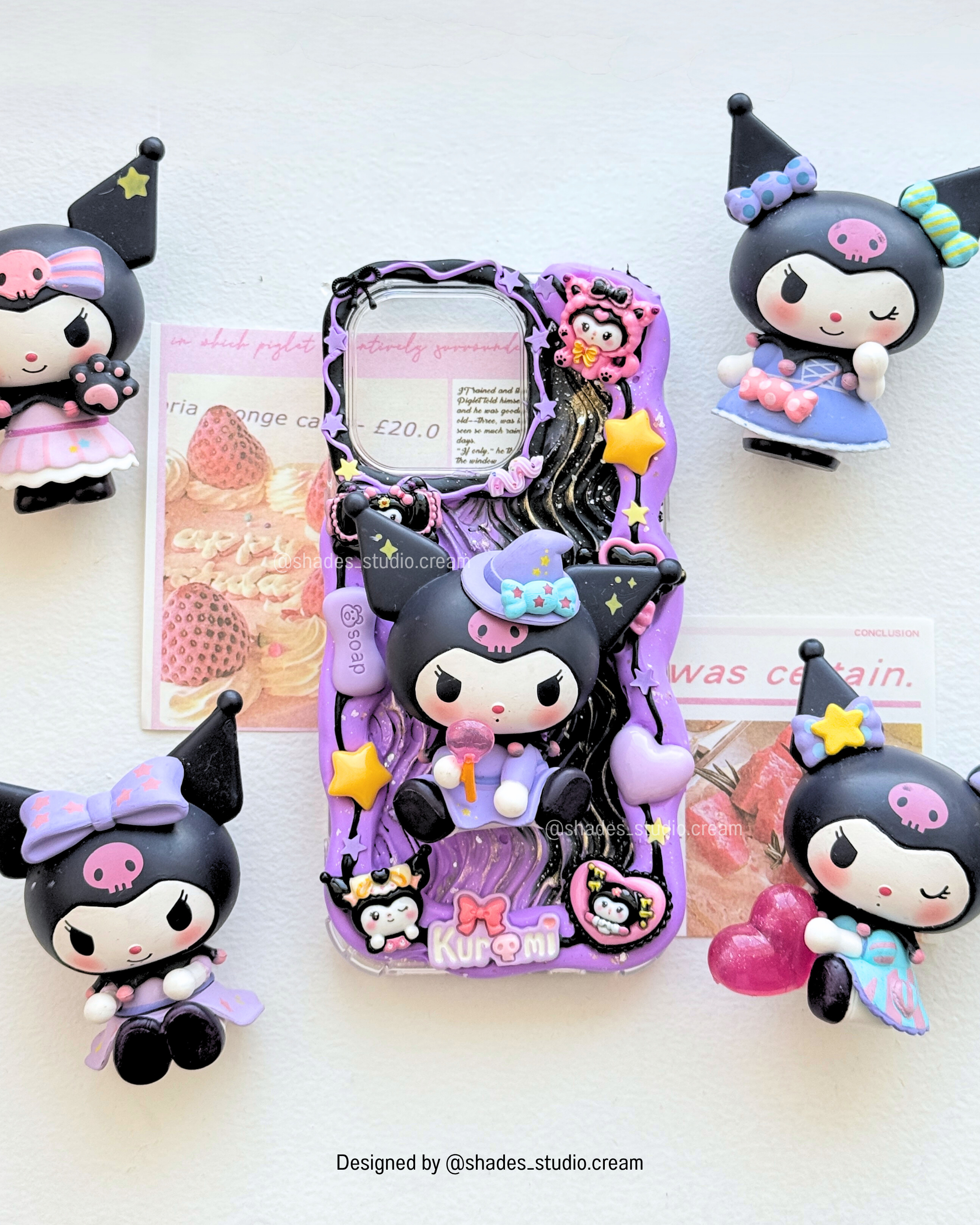 Kuromi purple decoden phone case for any phone model