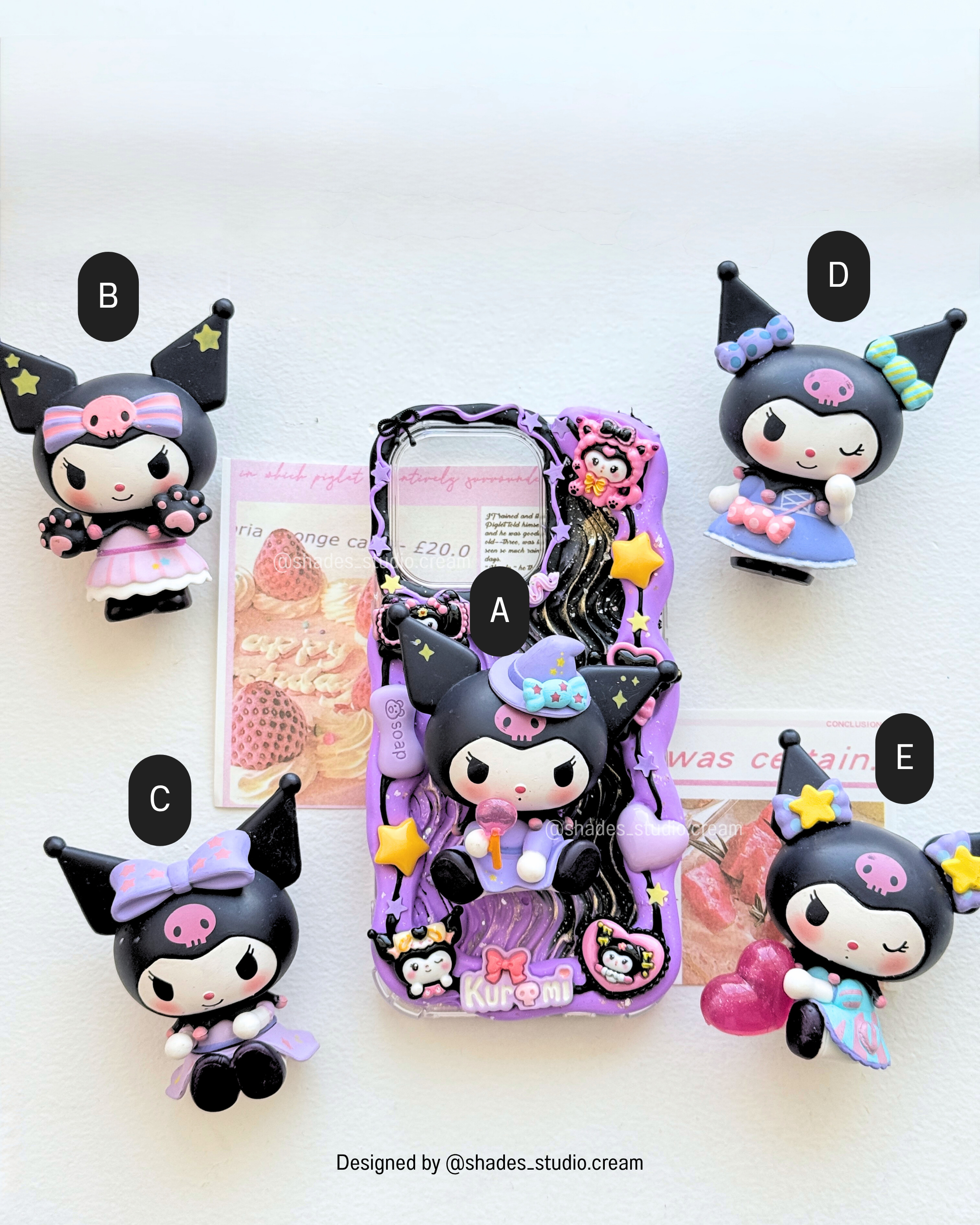 Kuromi purple decoden phone case for any phone model