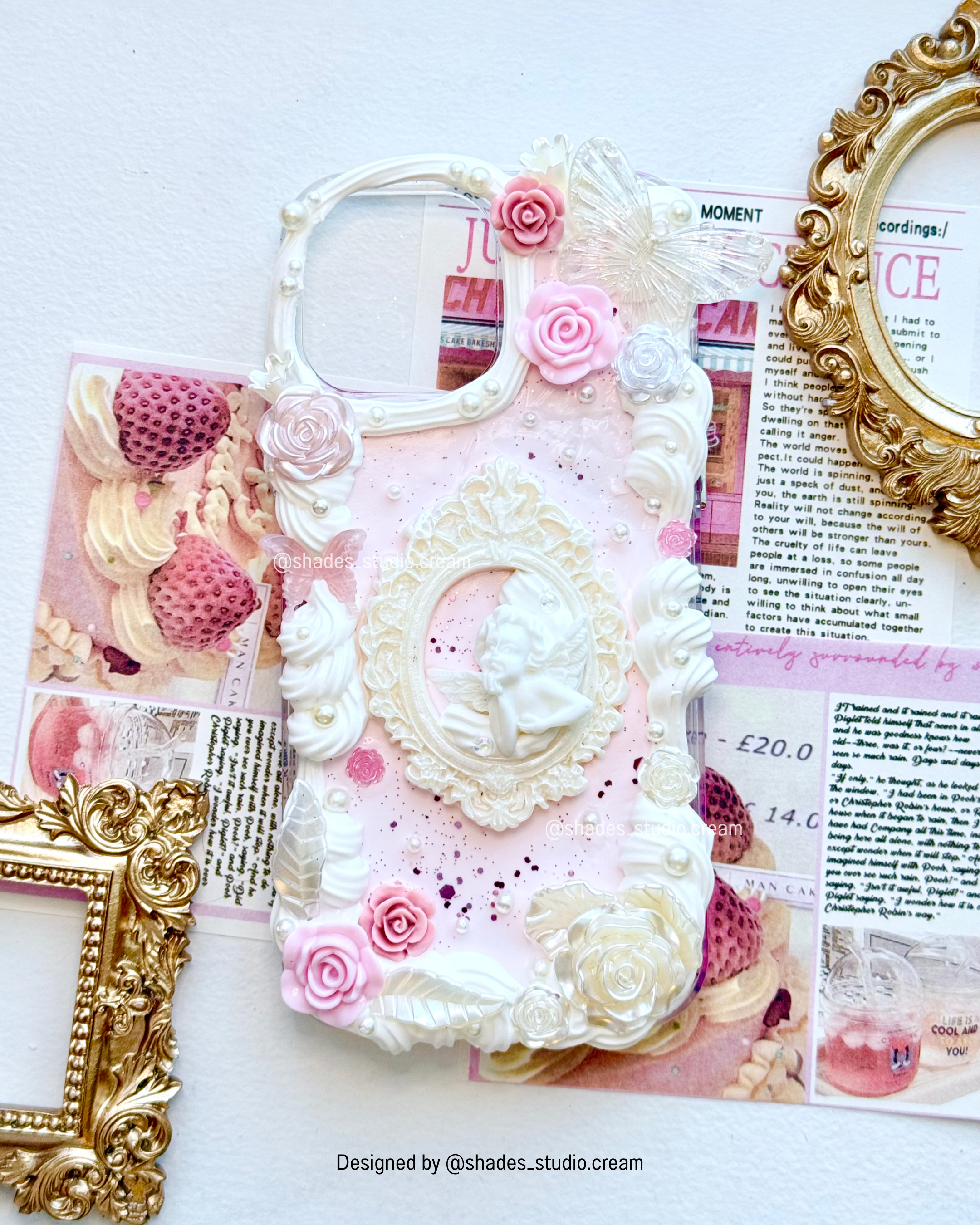 Pink classic flowers decoden phone case for any phone model