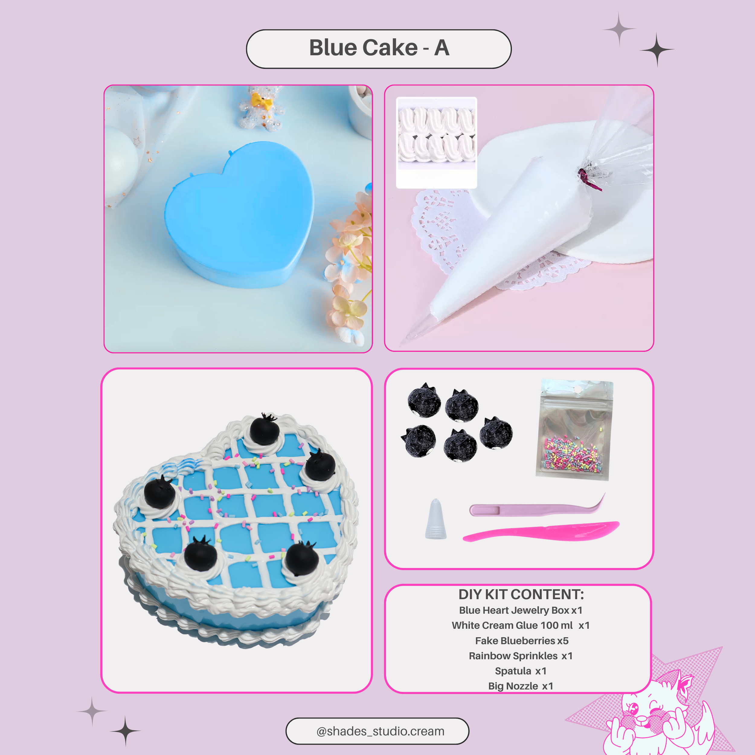 DIY decoden kit – Fake cake jewelry box decorating set