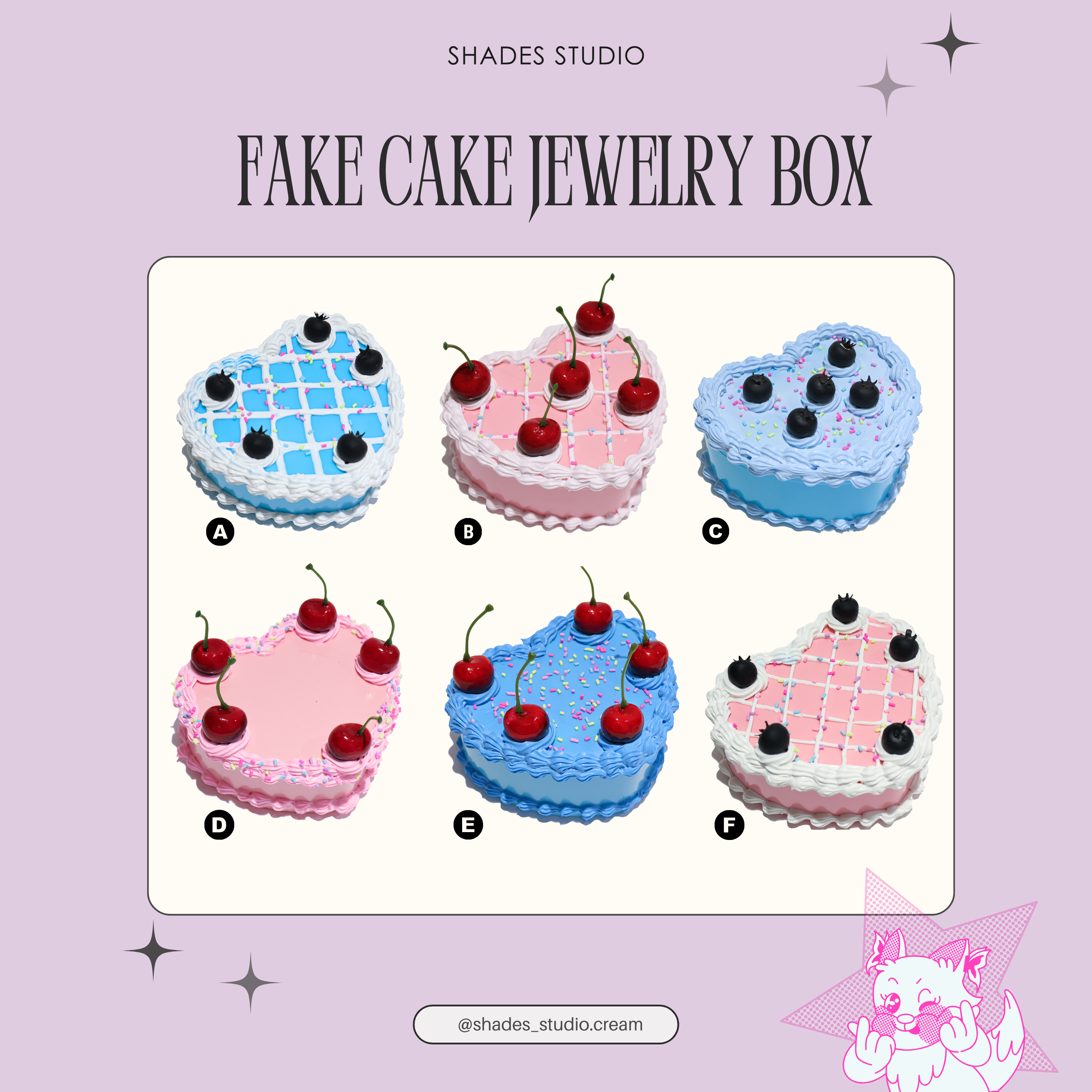 DIY decoden kit – Fake cake jewelry box decorating set