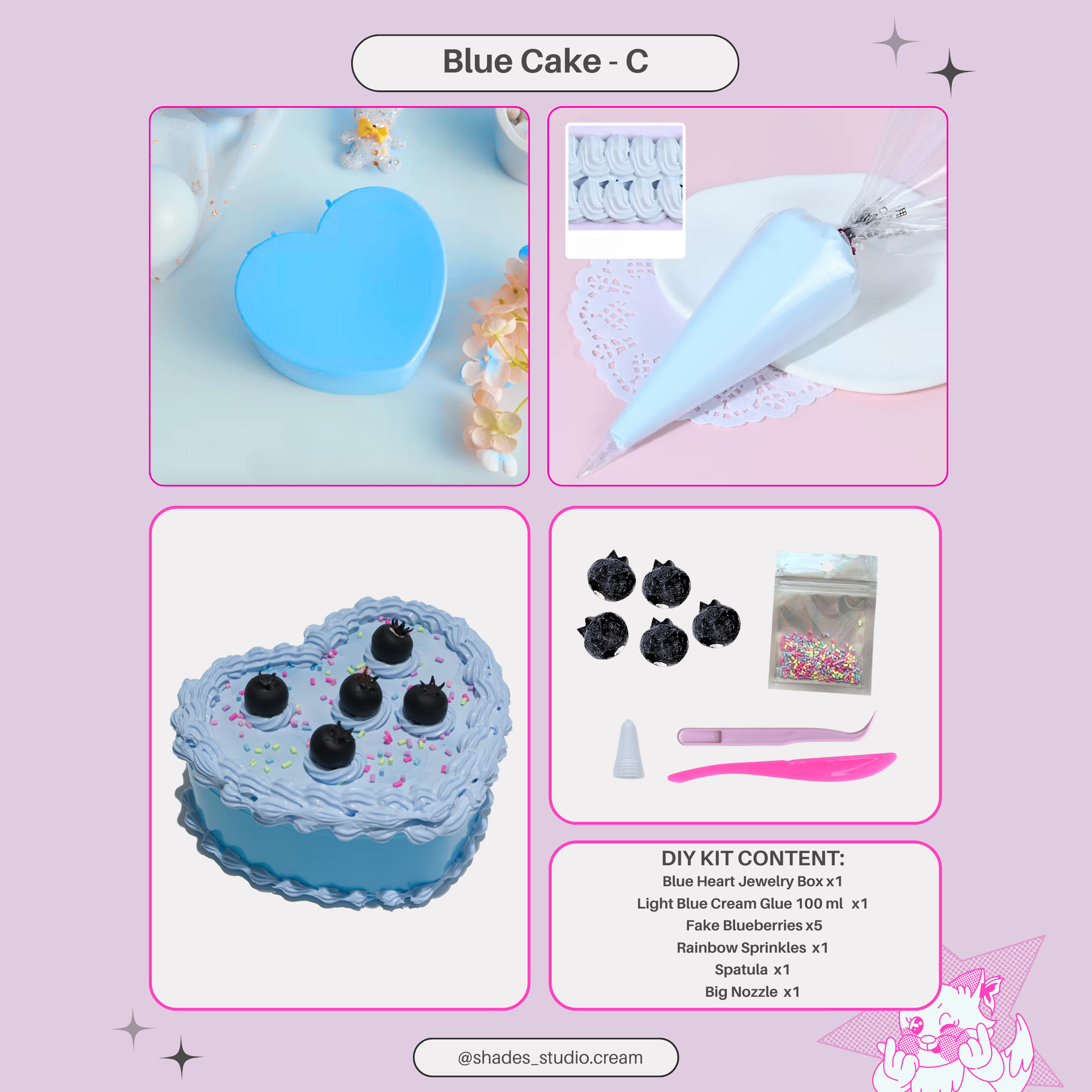 DIY decoden kit – Fake cake jewelry box decorating set