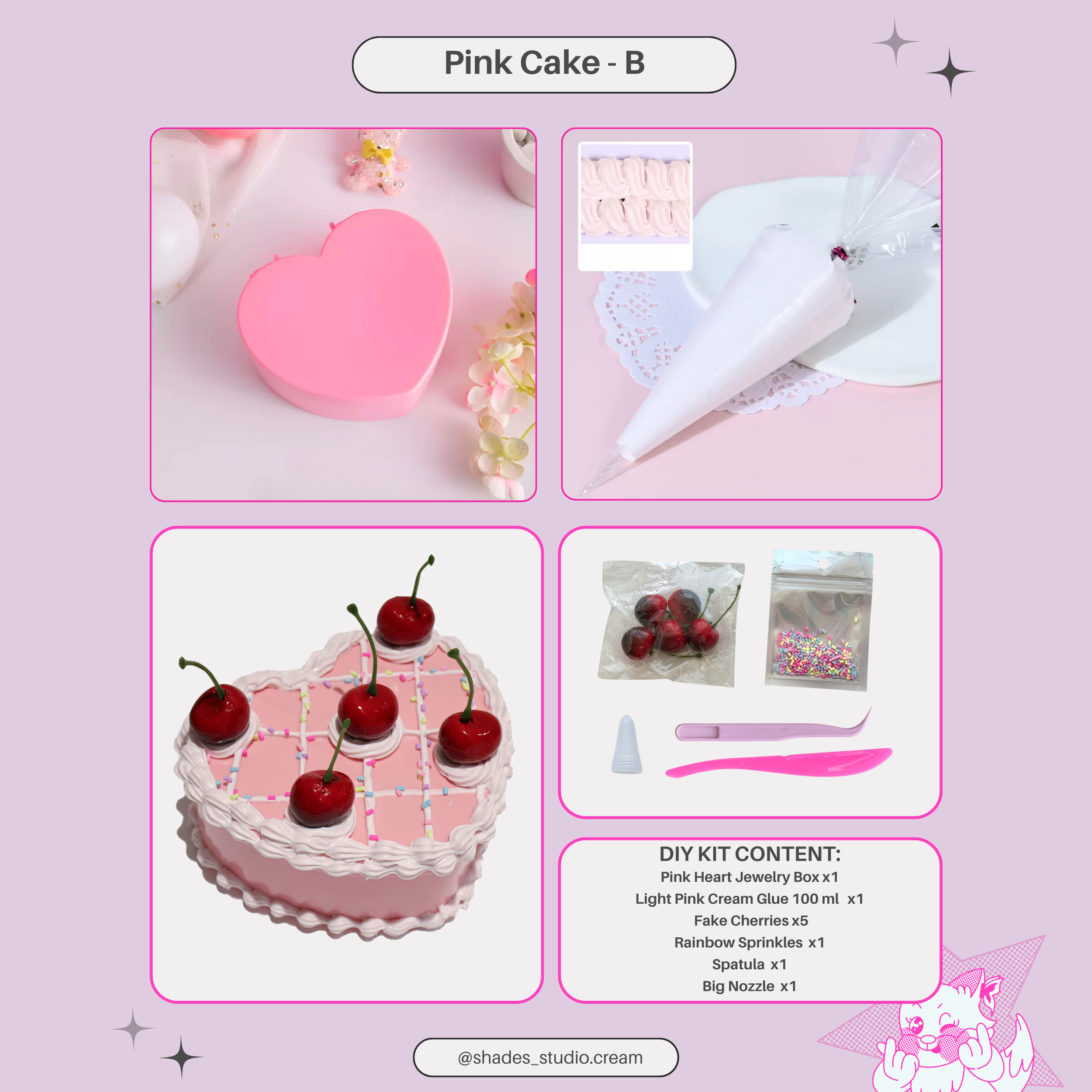 DIY decoden kit – Fake cake jewelry box decorating set