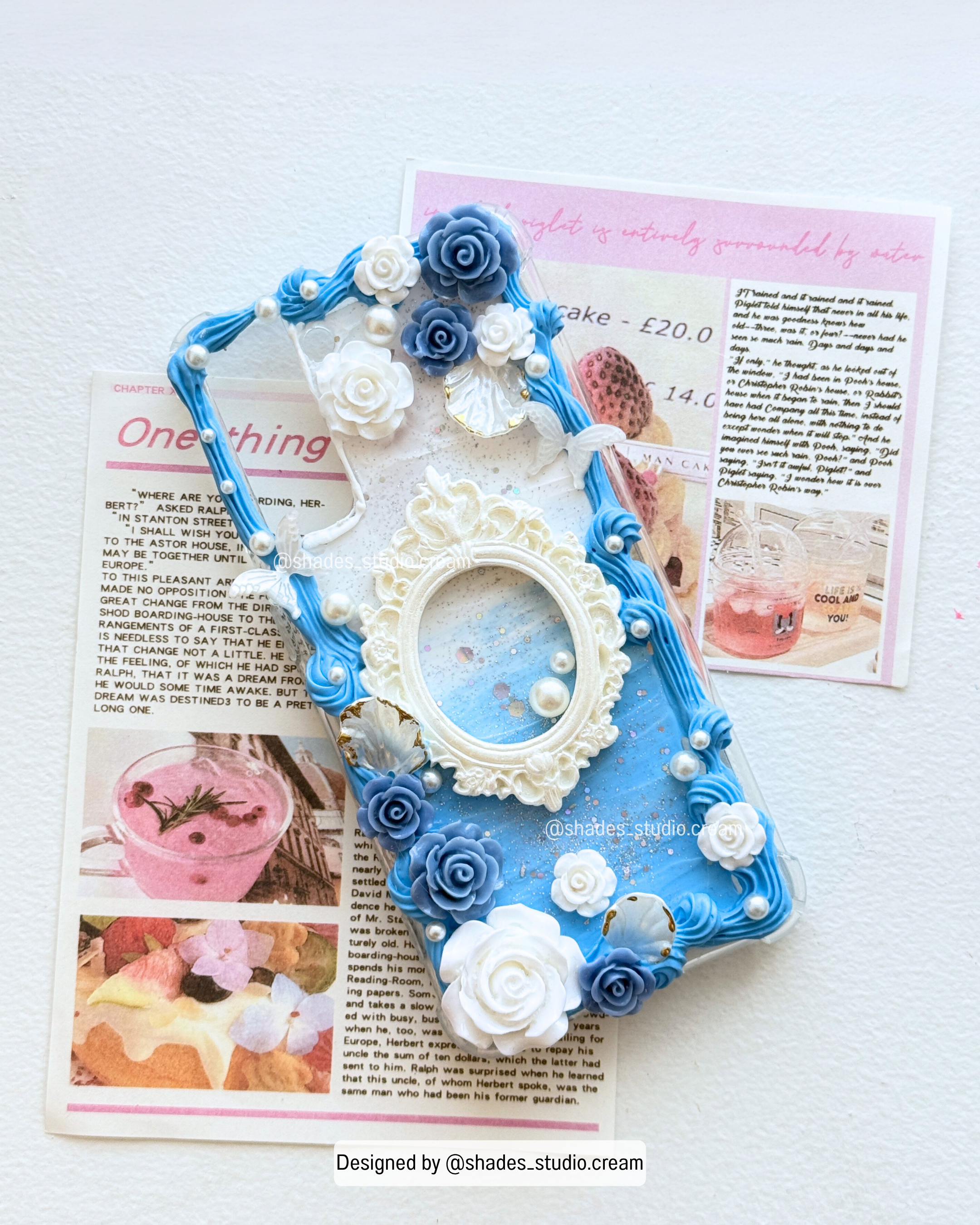 Classic blue decoden phone case for Samsung S21 & S30