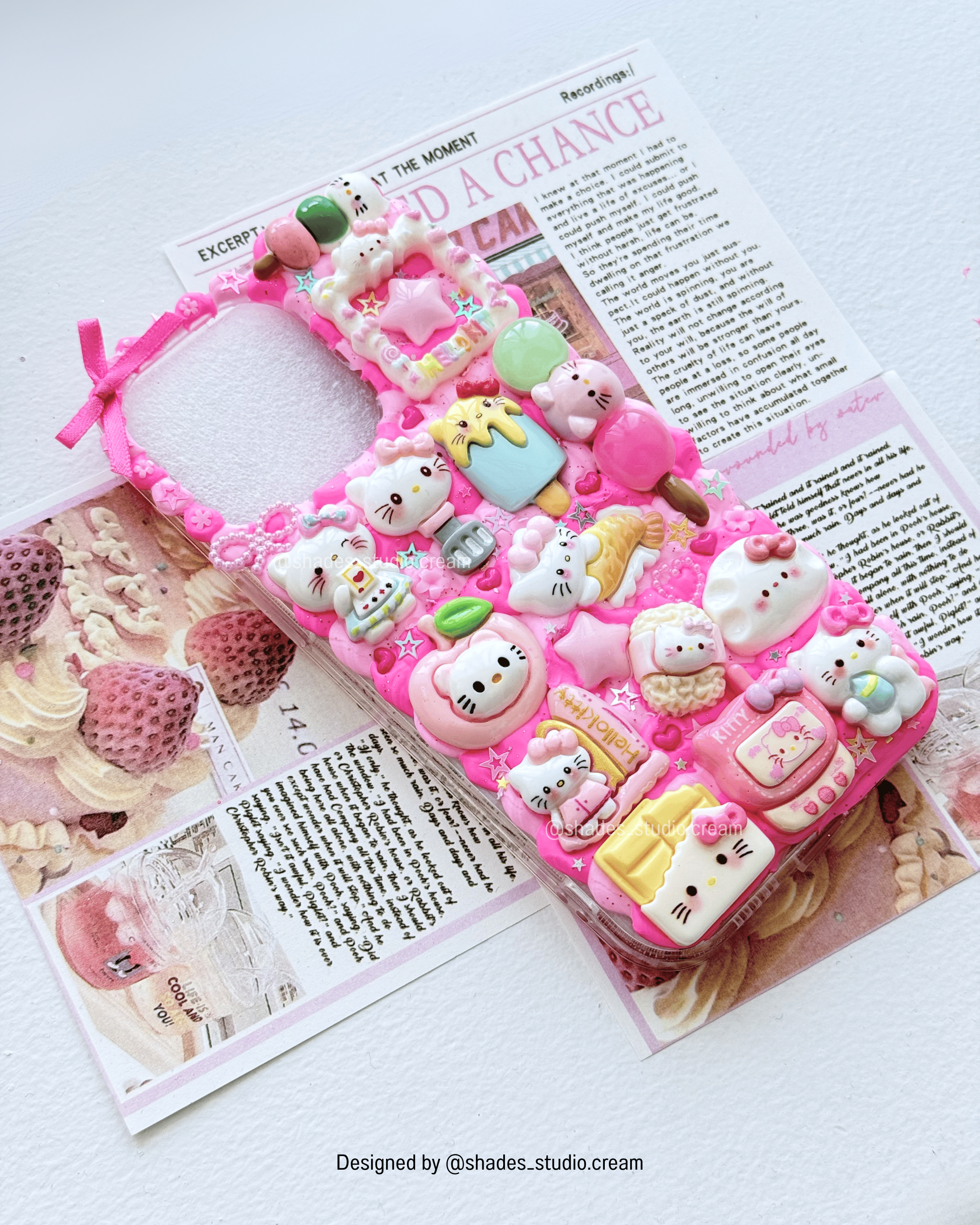 Hello kitty pink decoden phone case for any phone model