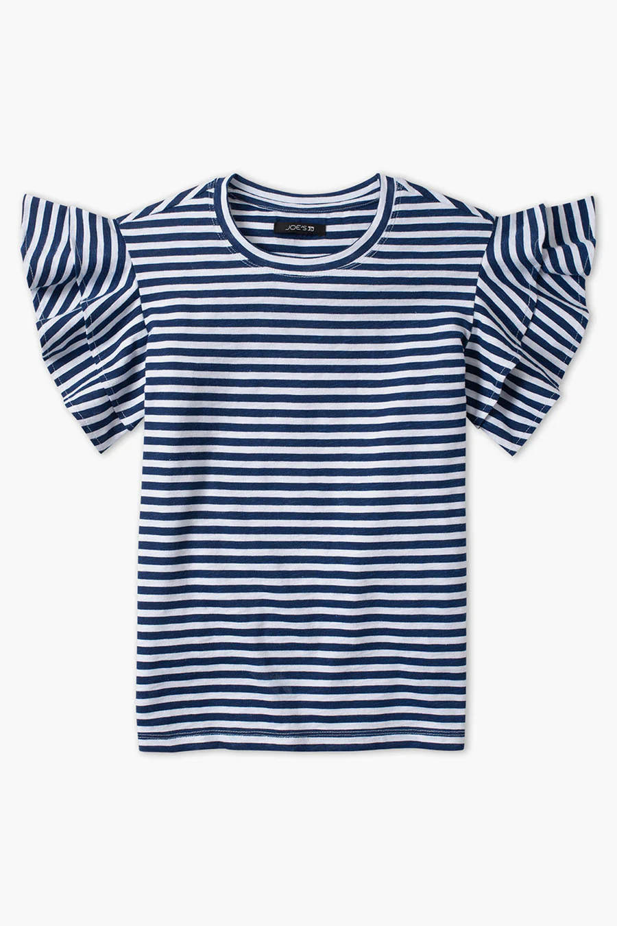 Striped Ruffle Sleeve T-shirt