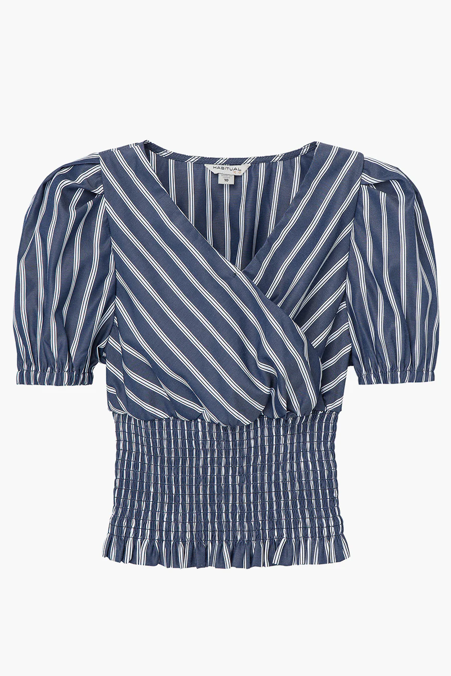 Striped Puff Sleeve Blouse