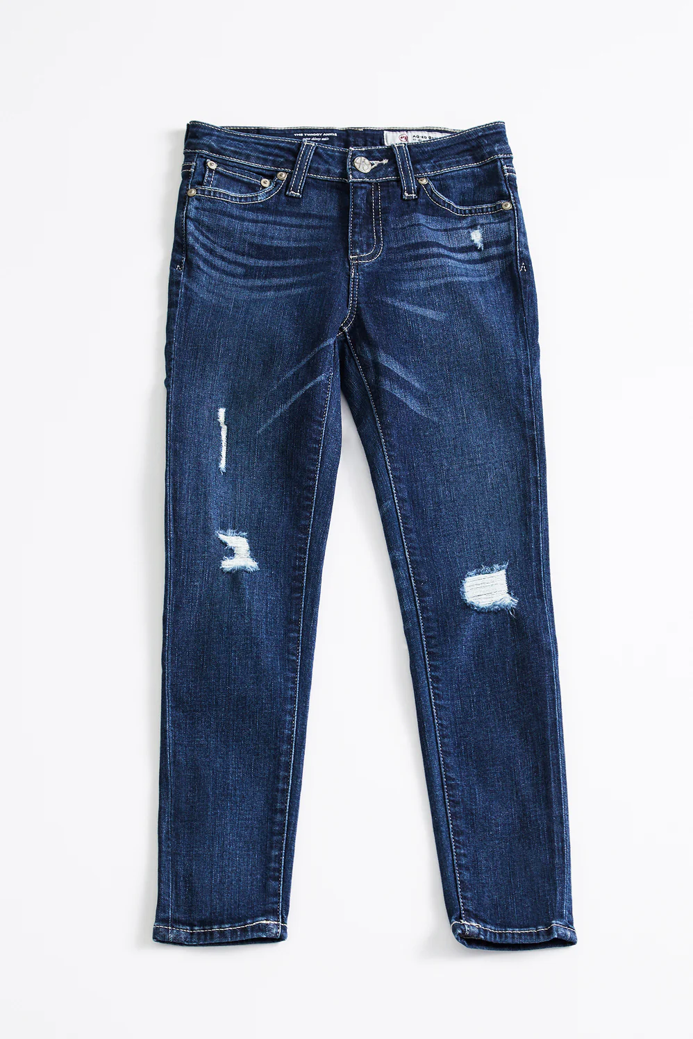 Distressed Blue Jeans