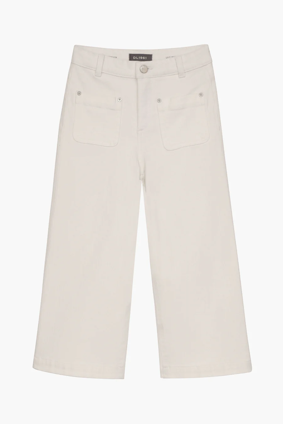 Wide-Leg White Jeans