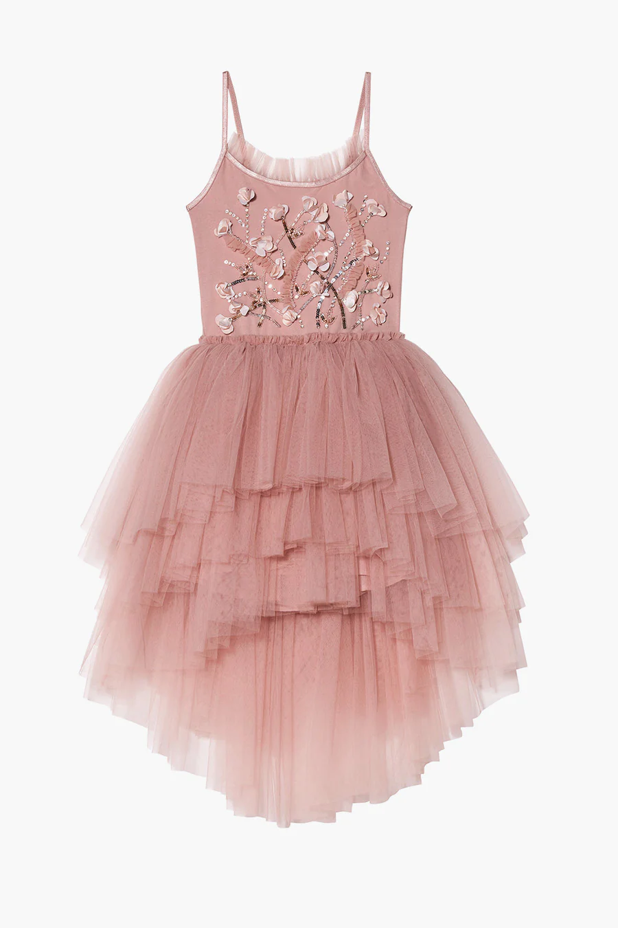 Pink Layered Tulle Dress