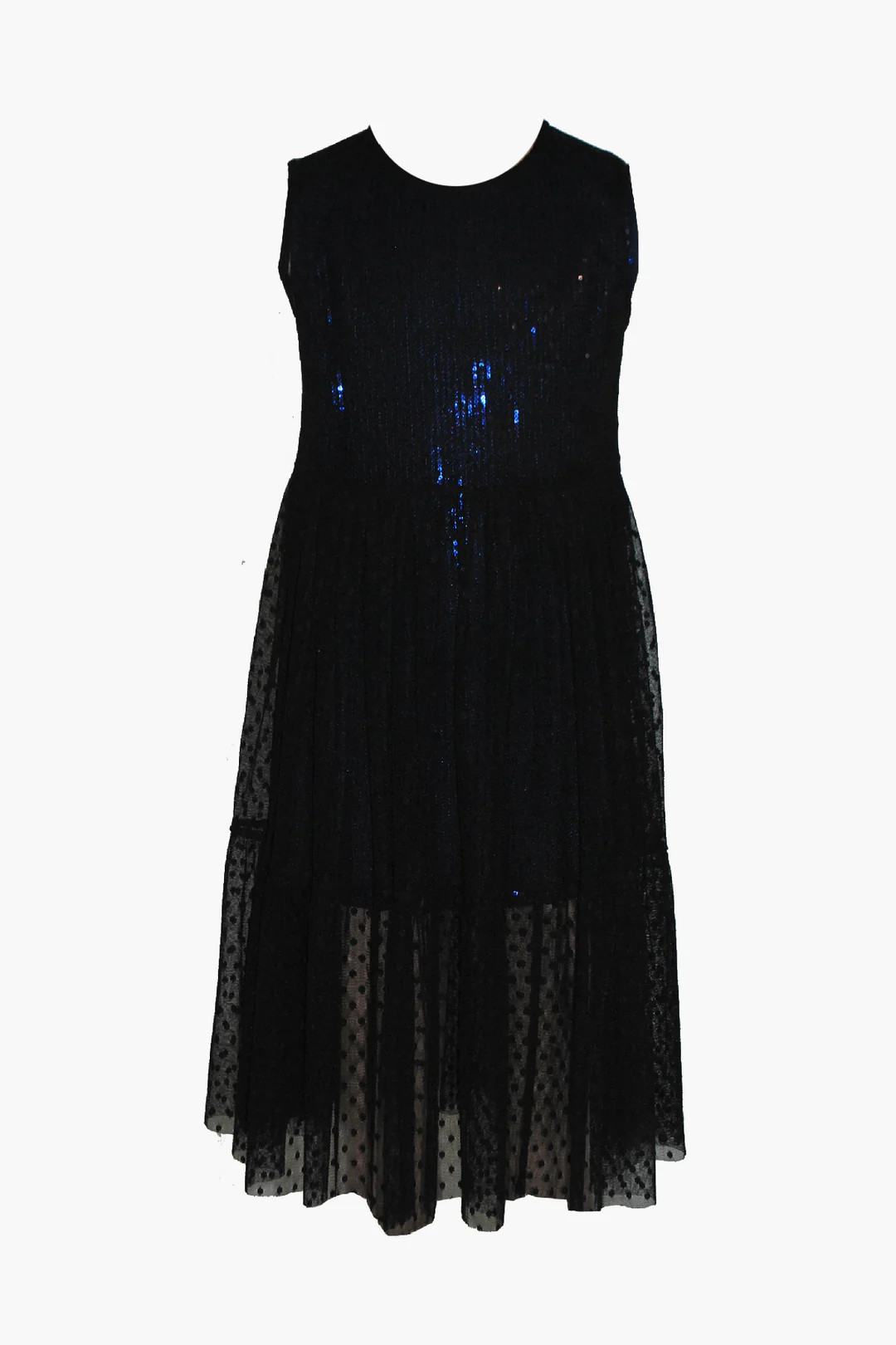 Black Sequin Sleeveless Dress