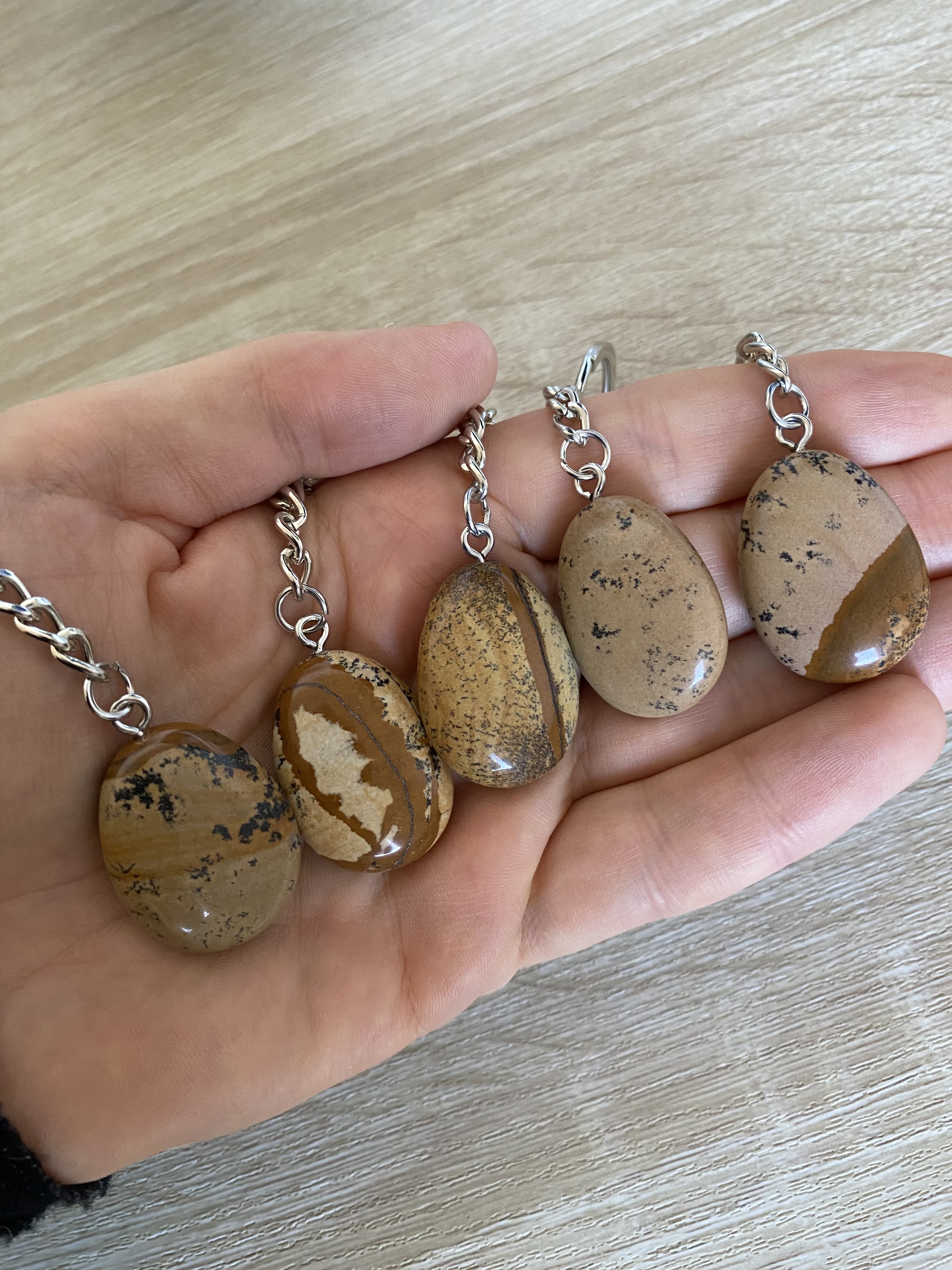 Porte-clés en jaspe paysage