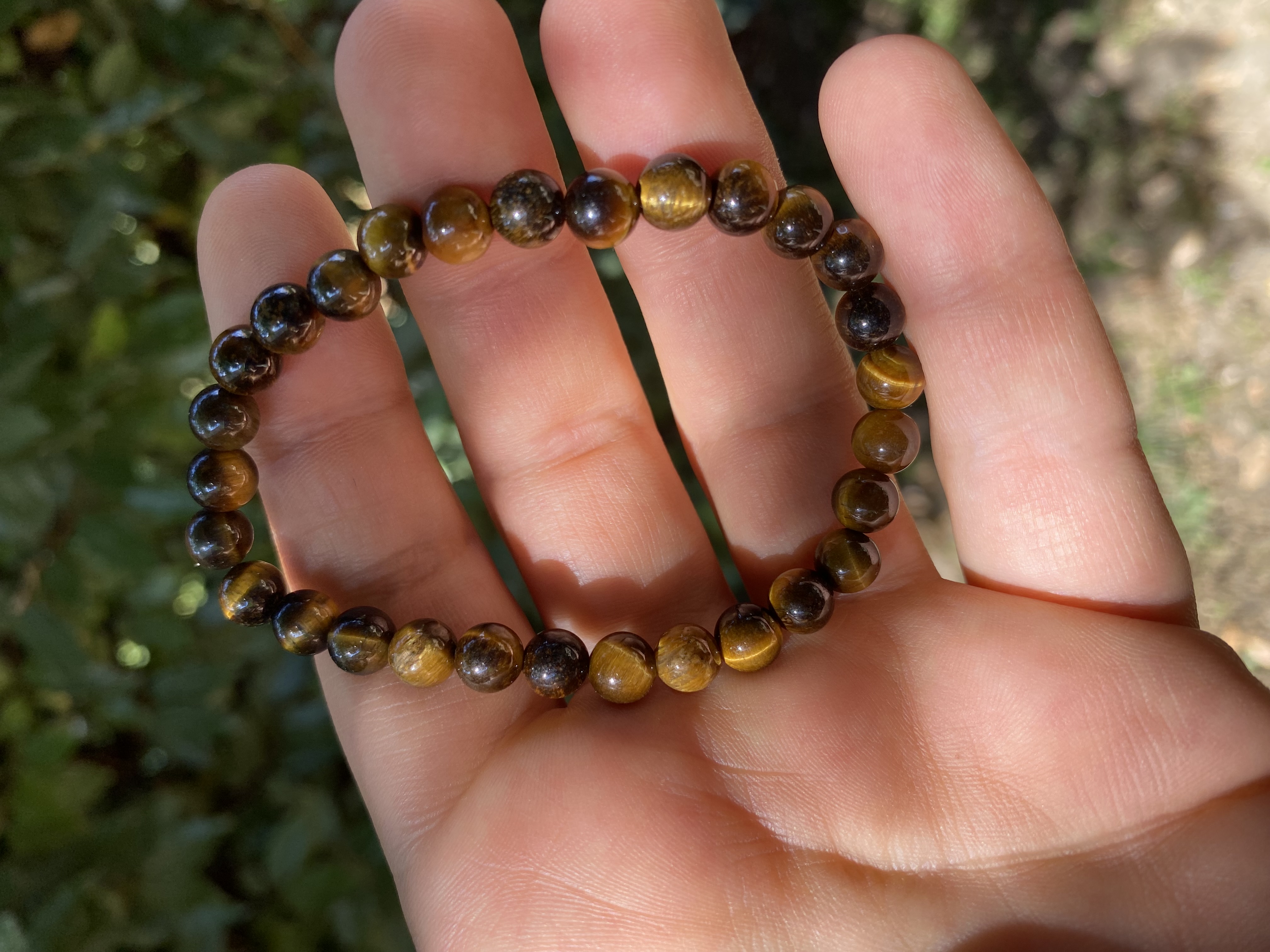 Bracelet en œil de tigre 6mm