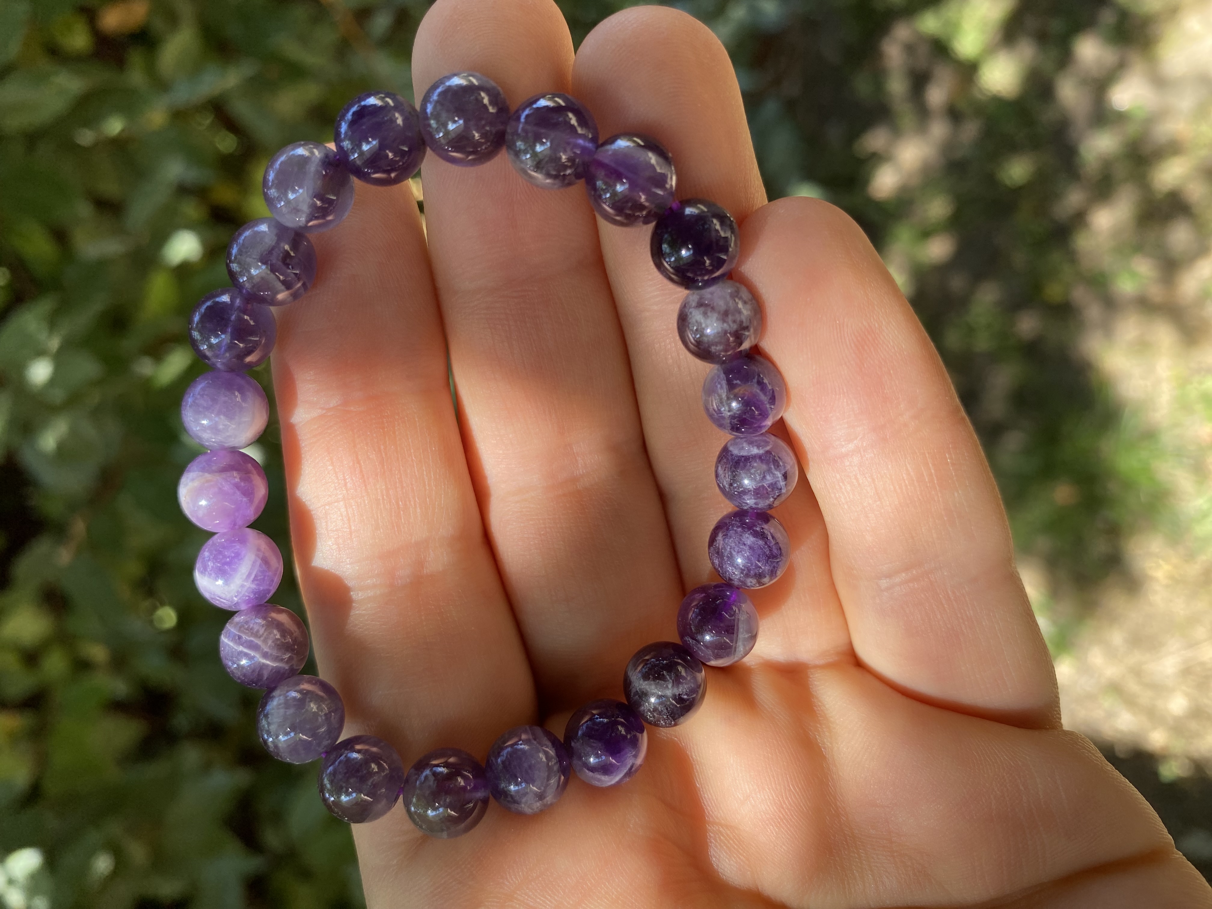 Bracelet en améthyste 8mm