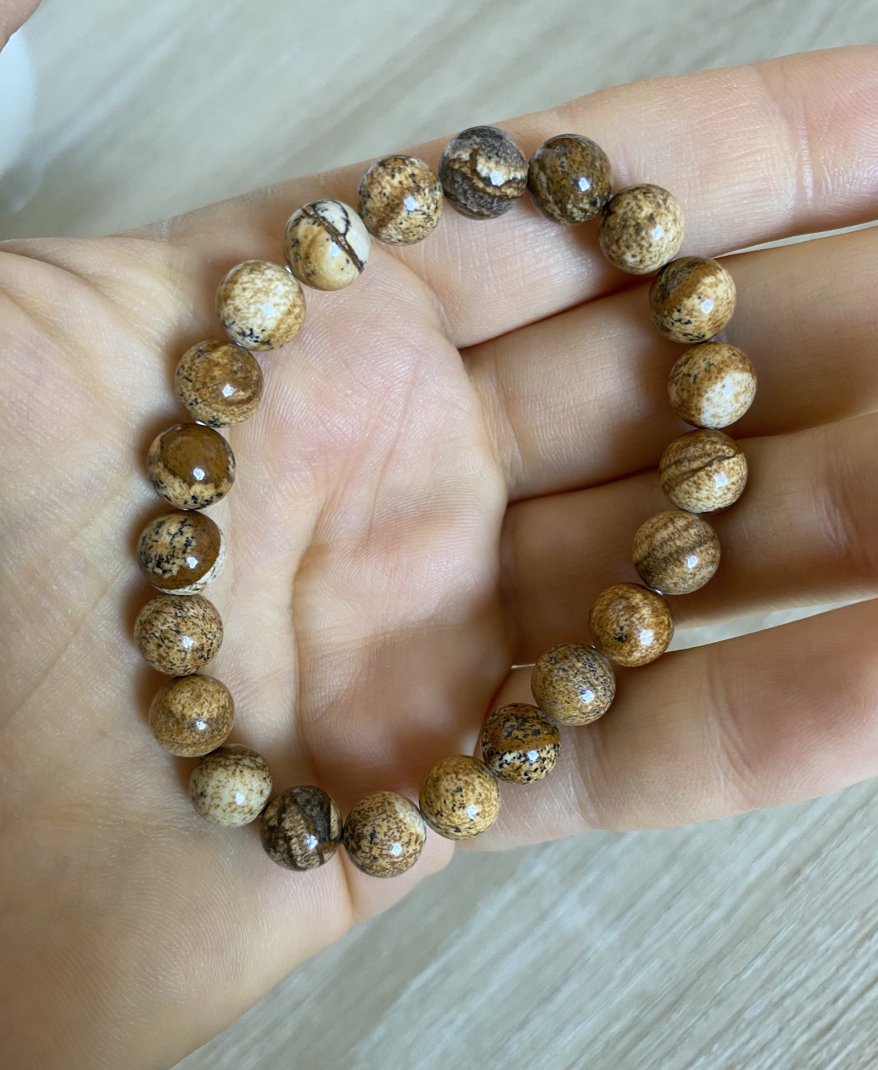 Bracelet en jaspe paysage