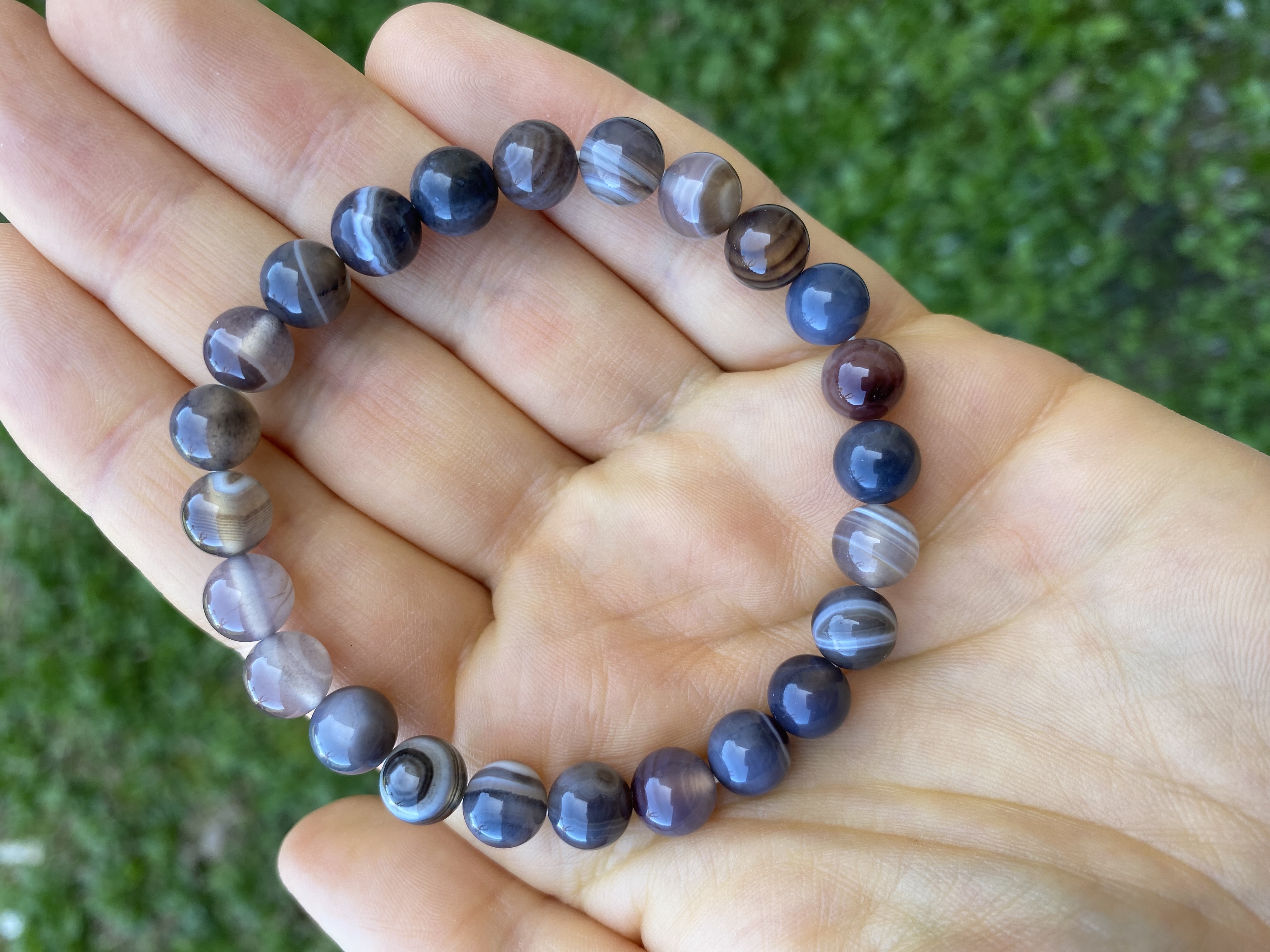 Bracelet en agate Botswana 8mm