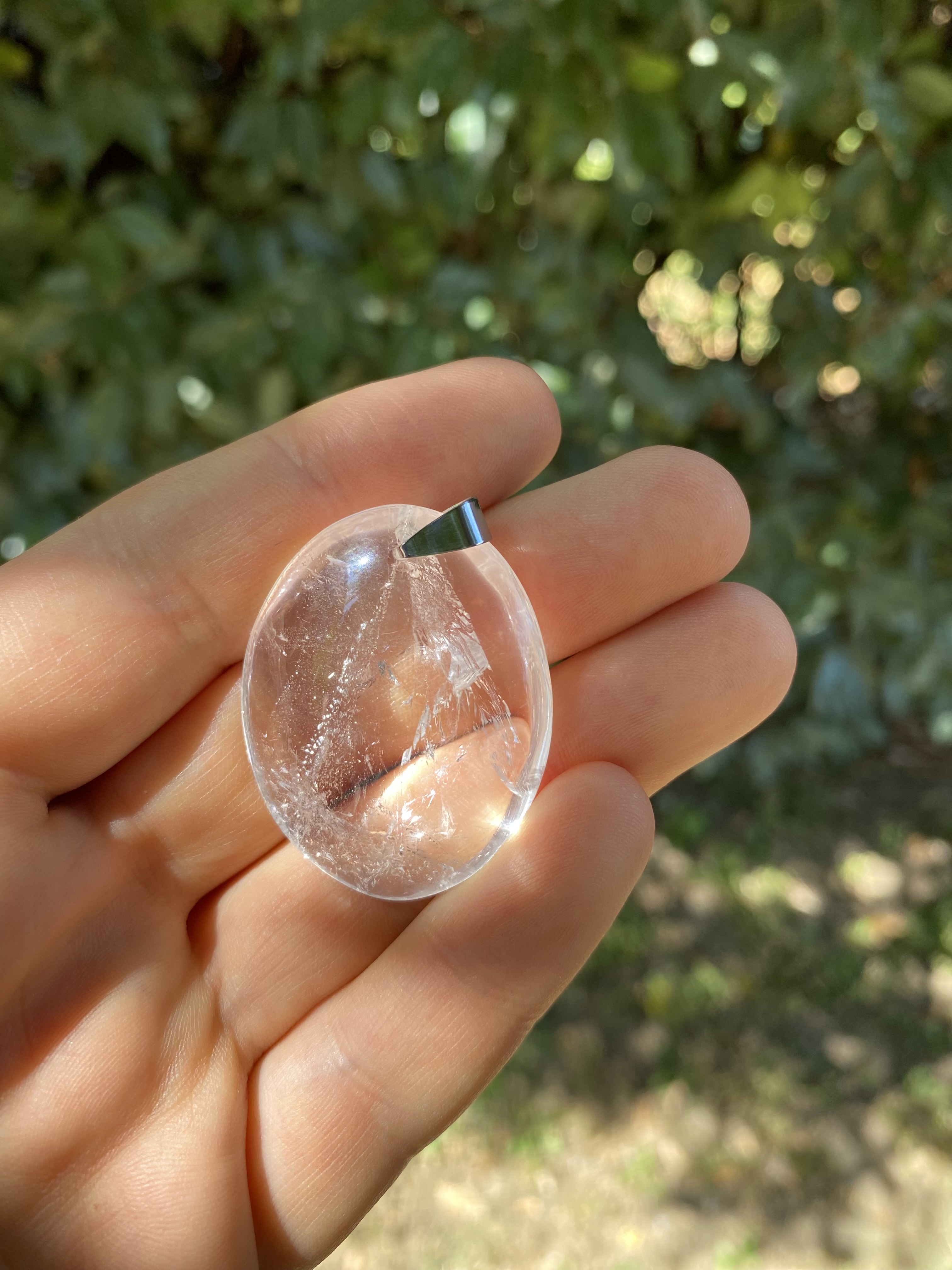 Pendentif en cristal de roche 