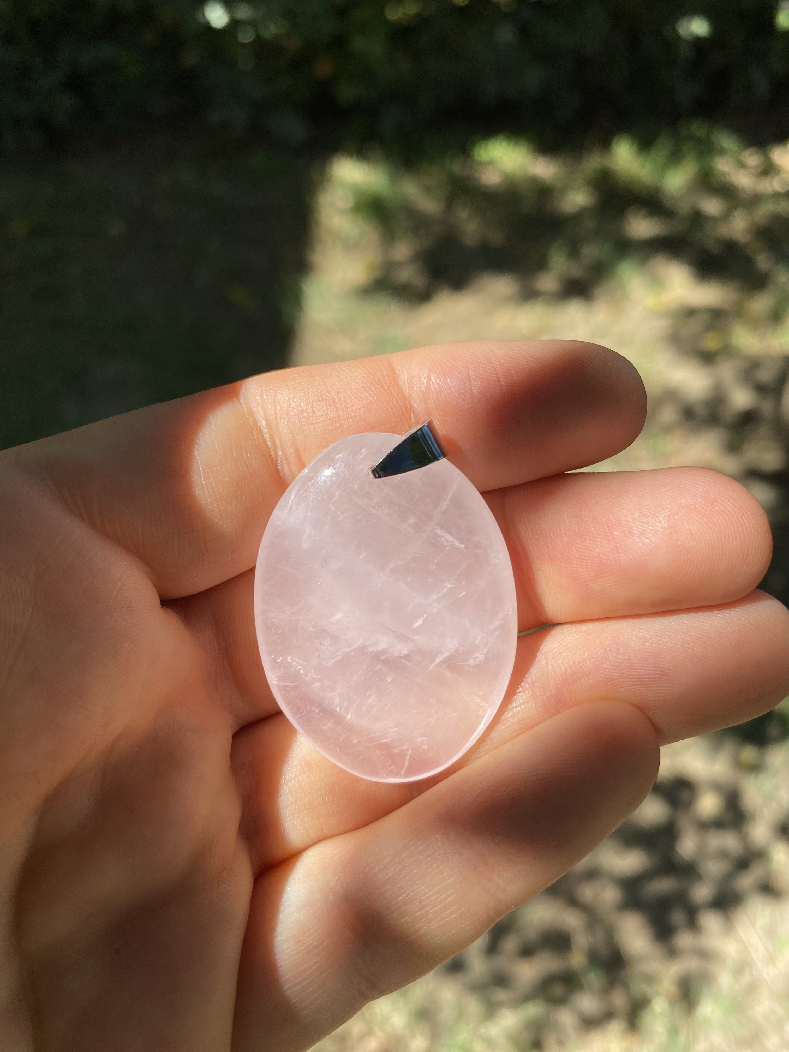 Pendentif en quartz rose