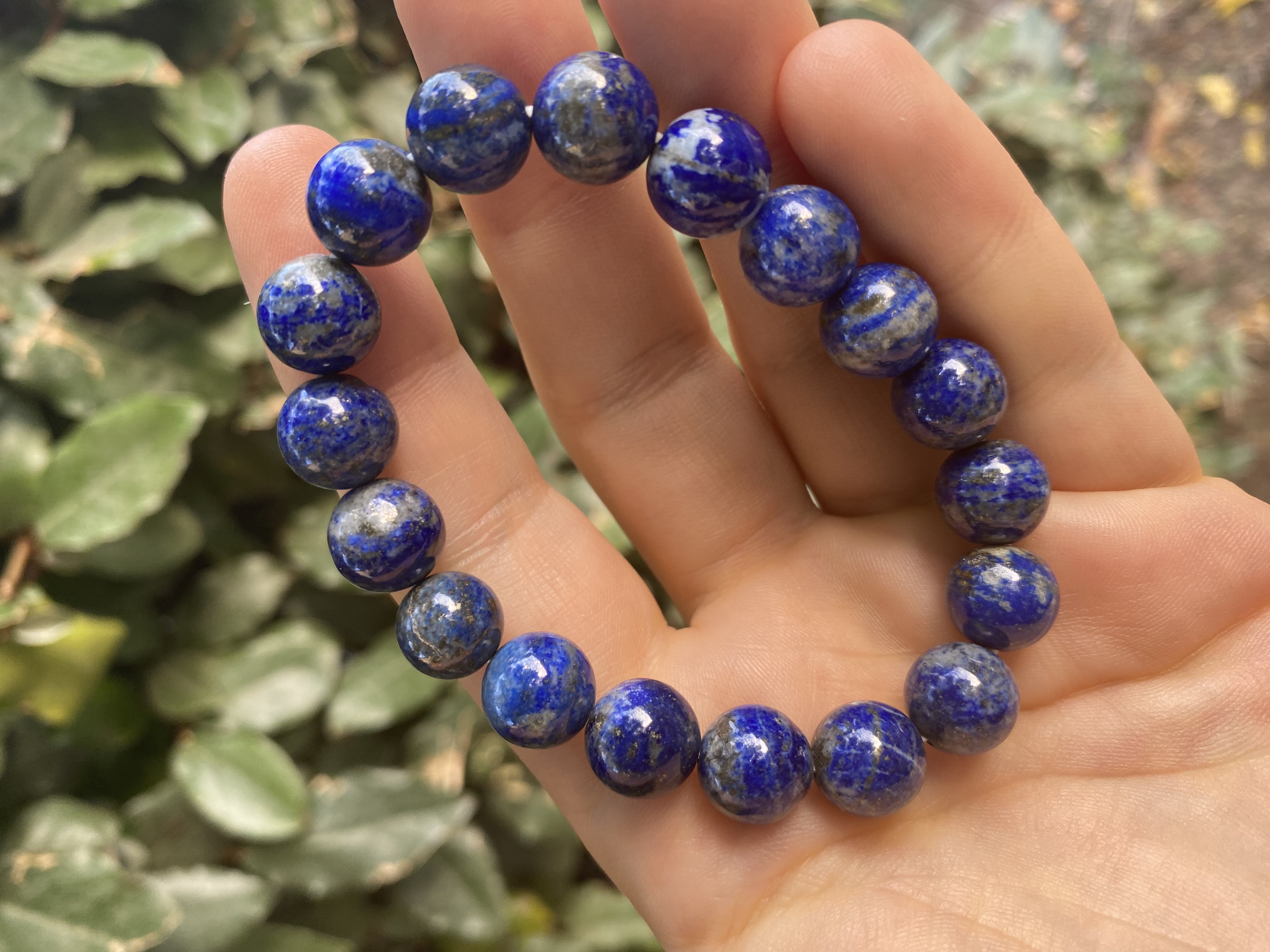 Bracelet en lapis-lazuli 10mm