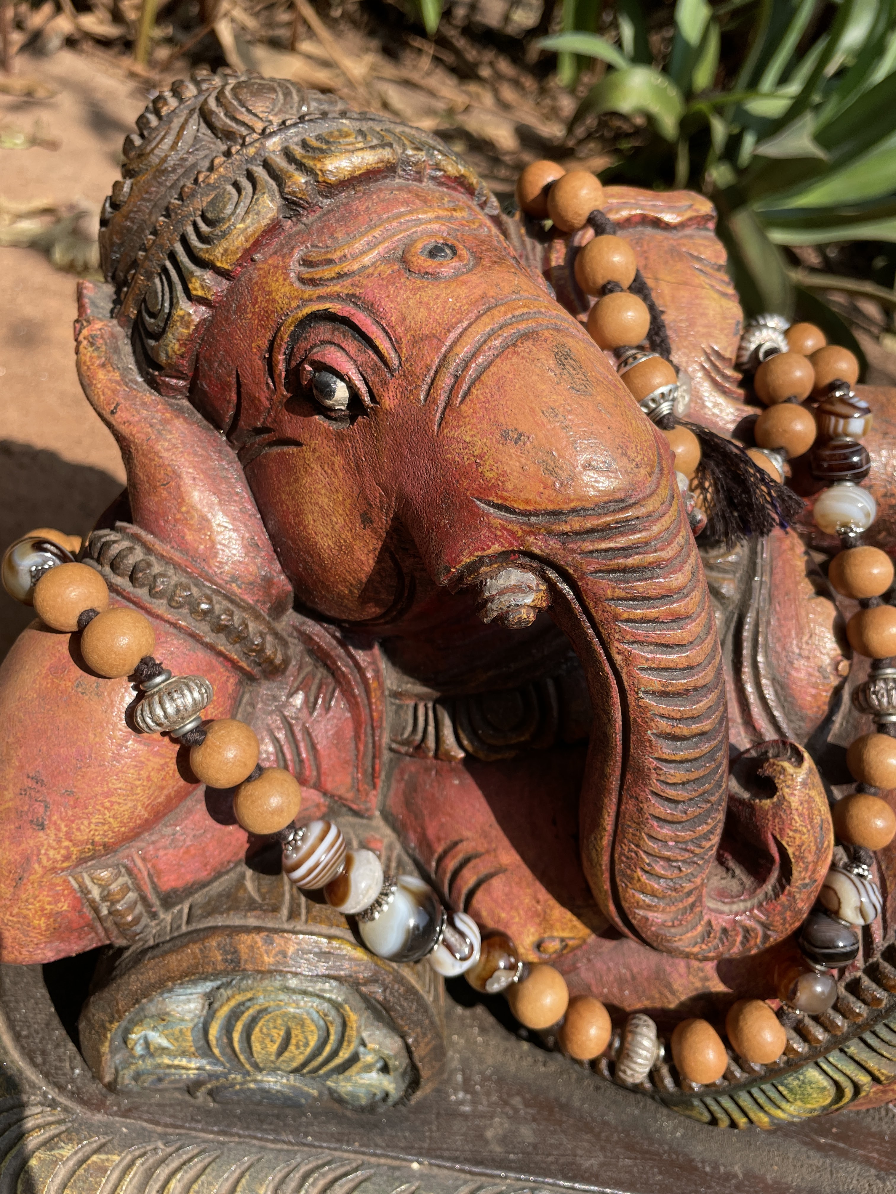 Big Agate Silver Mala