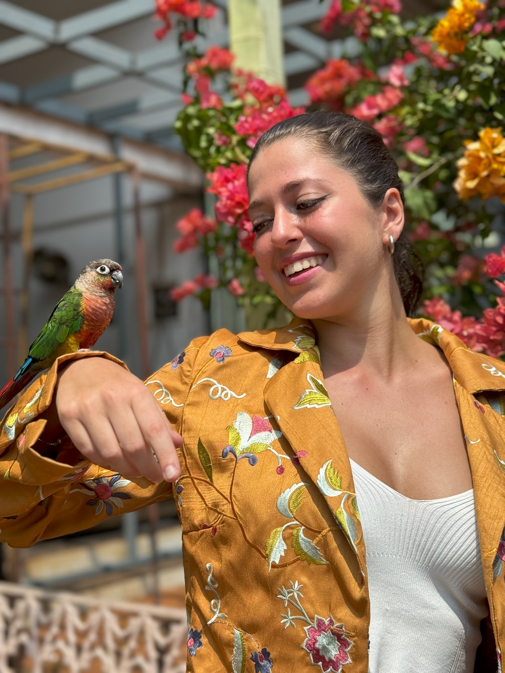 Giacche Silk Flowers Oro