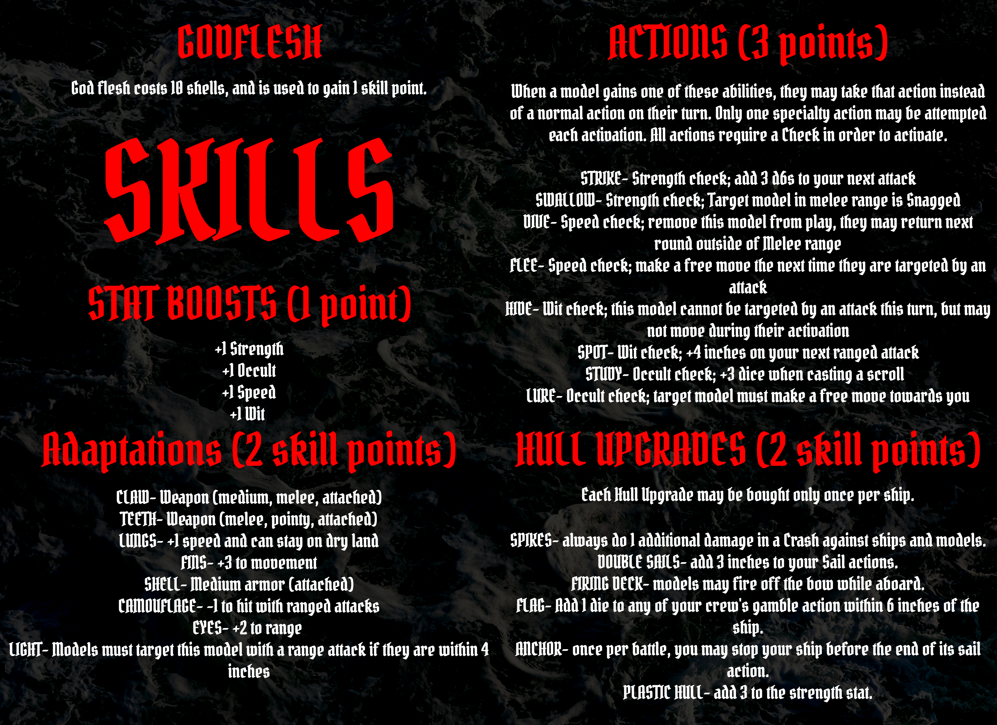 MURK28 physical rulebook