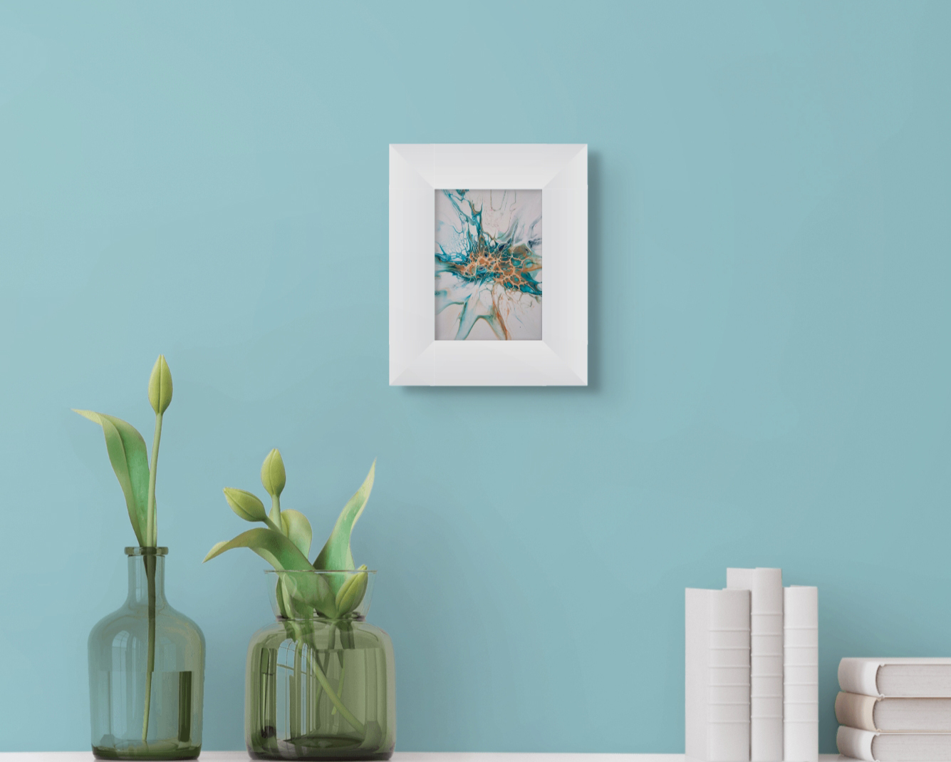 'Bandai" Abstract Fluid Art (5x7' canvas)