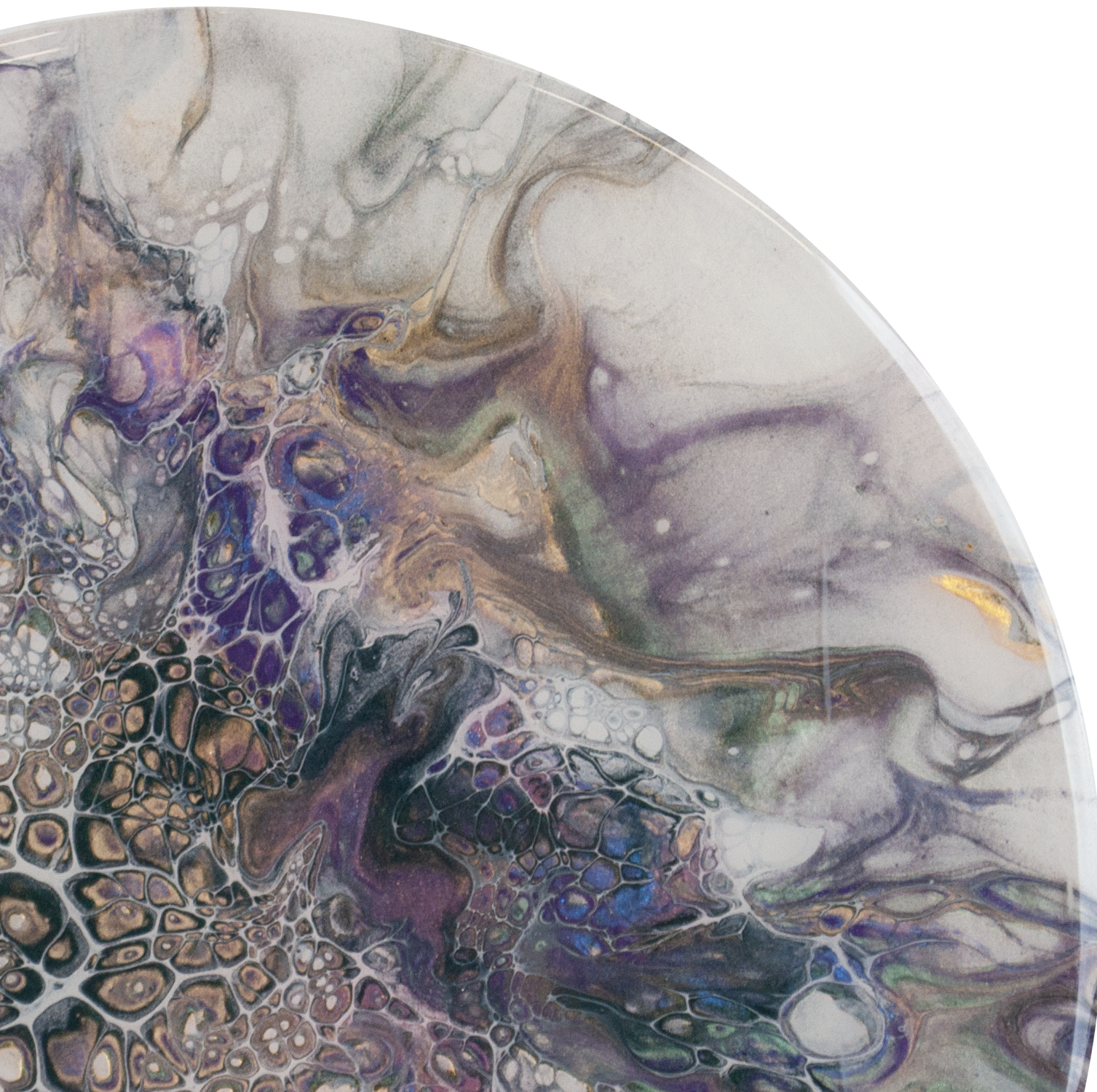 'Discovery' Abstract Resin Wall Art (7.5" wood)