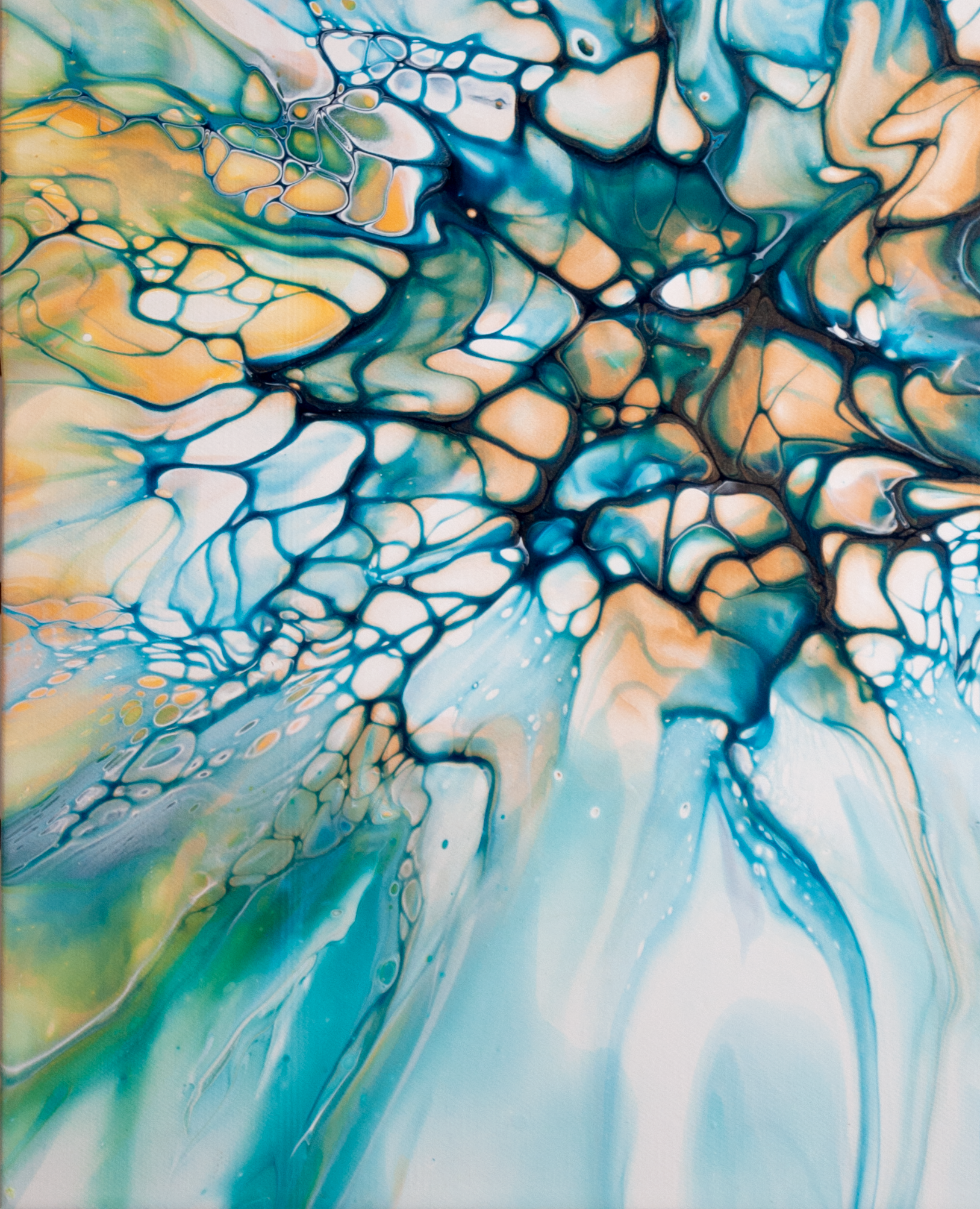 'Emergence’ Abstract Fluid Art Painting (16x20 HP canvas)