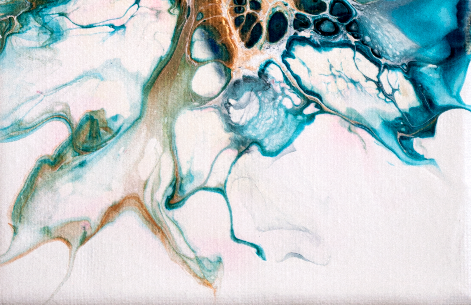 'Seadago' Abstract Fluid Art (7x5" standard canvas)