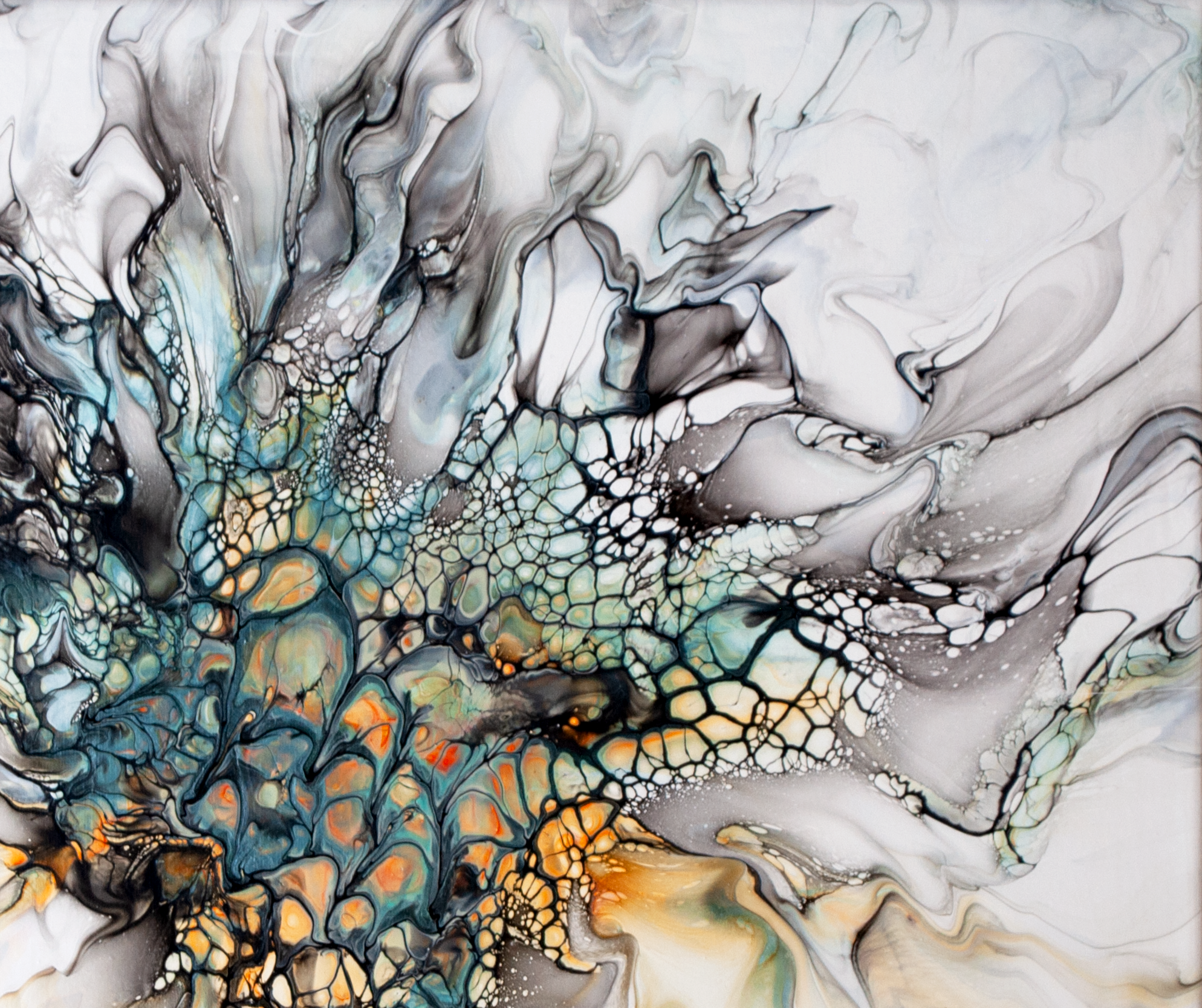 ‘The Ascent’ Abstract Fluid Art (16x20 standard canvas)