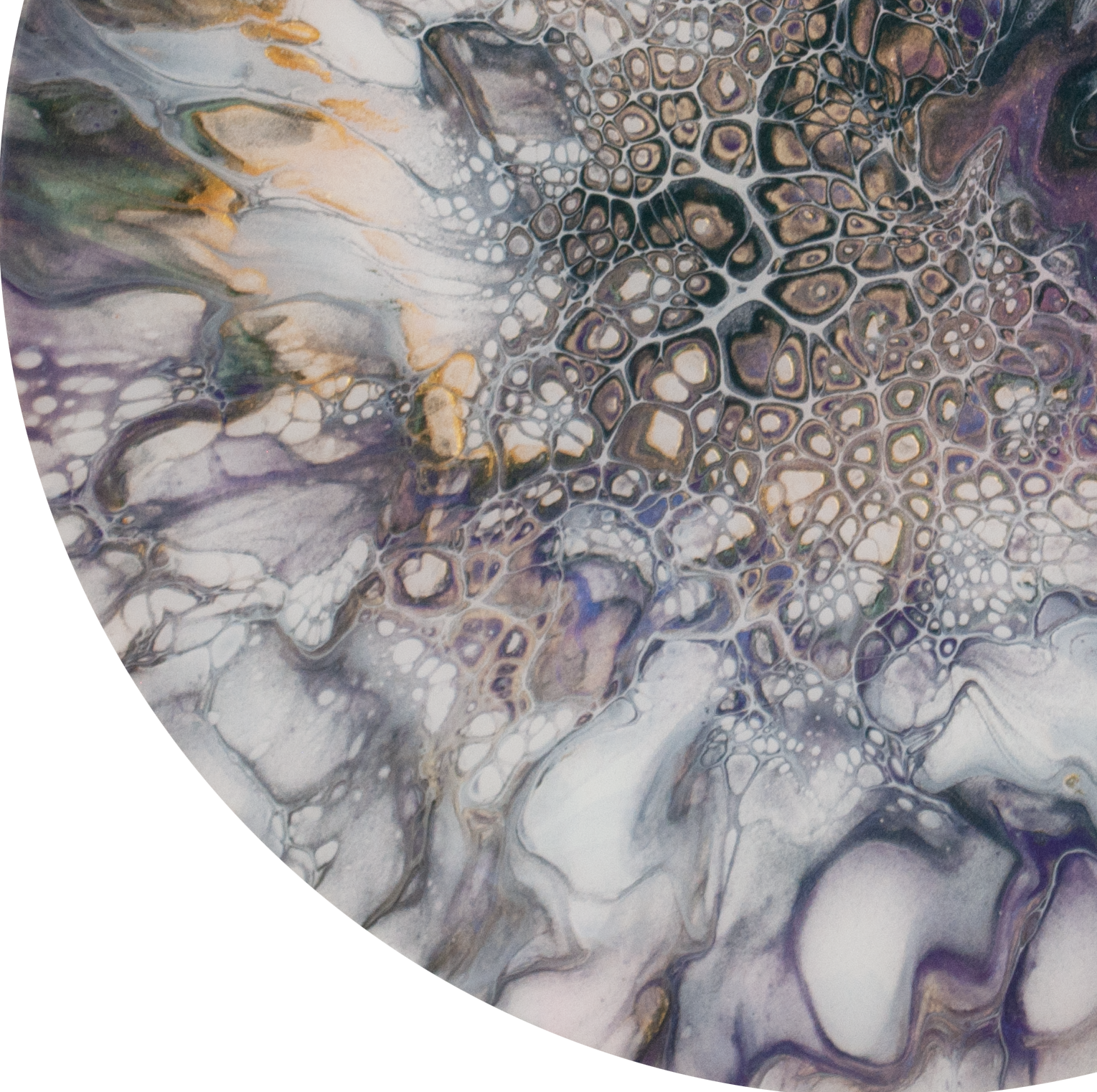 'Discovery' Abstract Resin Wall Art (7.5" wood)