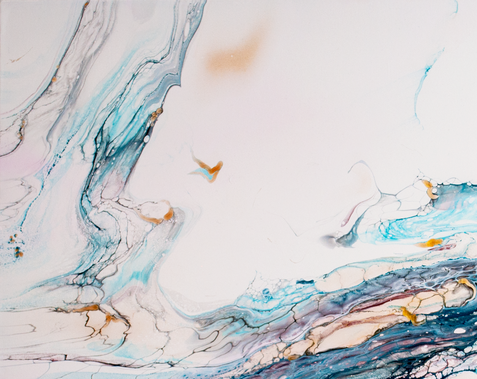 ‘Prospecting’ Abstract Fluid Art (24x30" HP canvas)