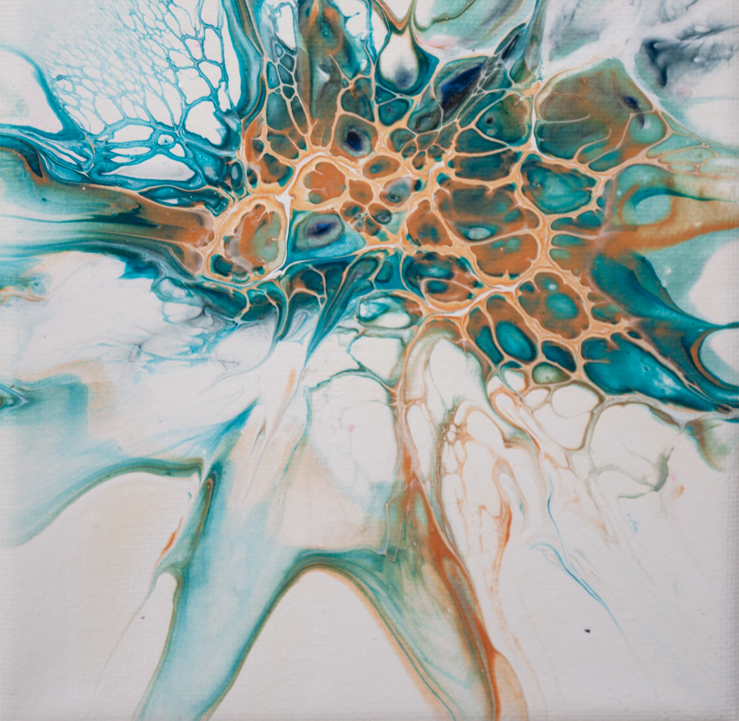 'Bandai" Abstract Fluid Art (5x7' canvas)