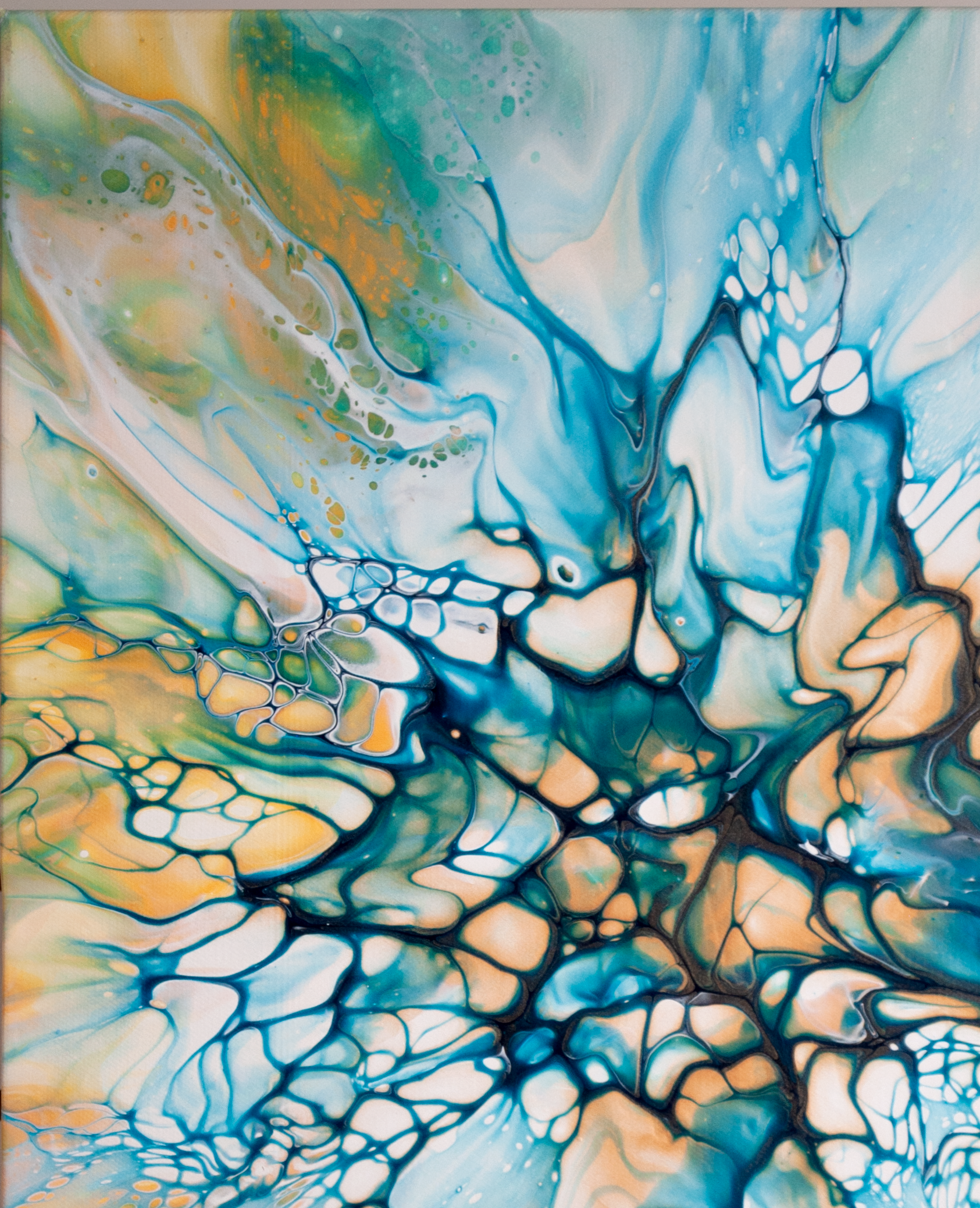 'Emergence’ Abstract Fluid Art Painting (16x20 HP canvas)