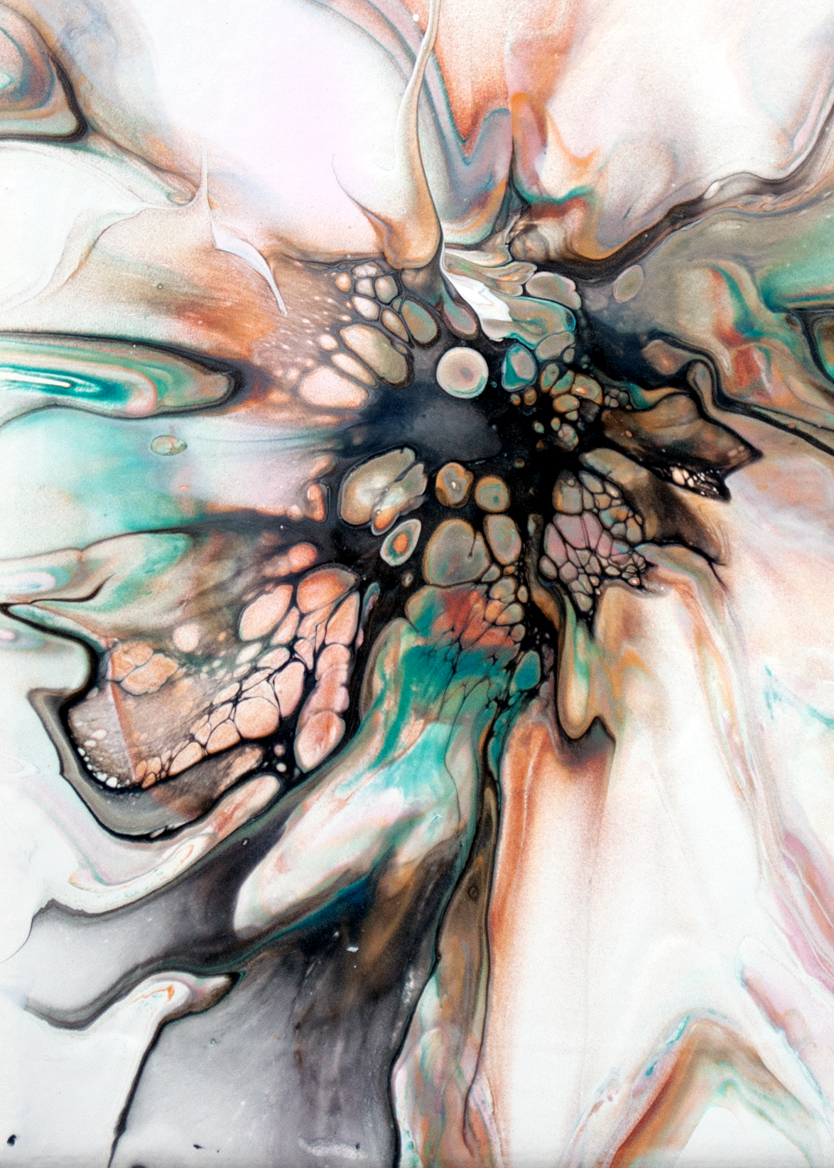 'Morpheus' Abstract Fluid Art (5x7" standard canvas)