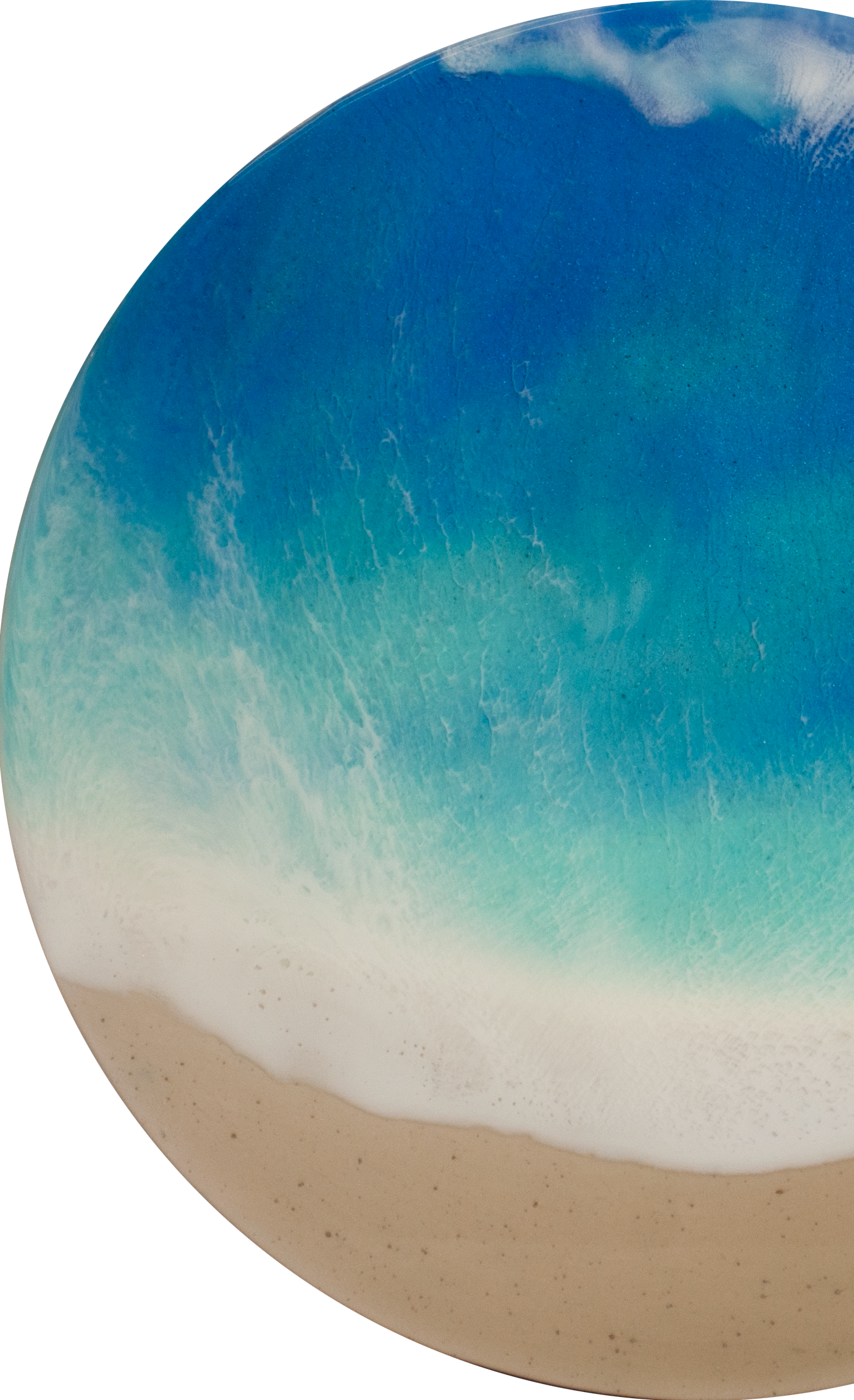 'Balmy Beach" Ocean Wave Resin Art (14" board)