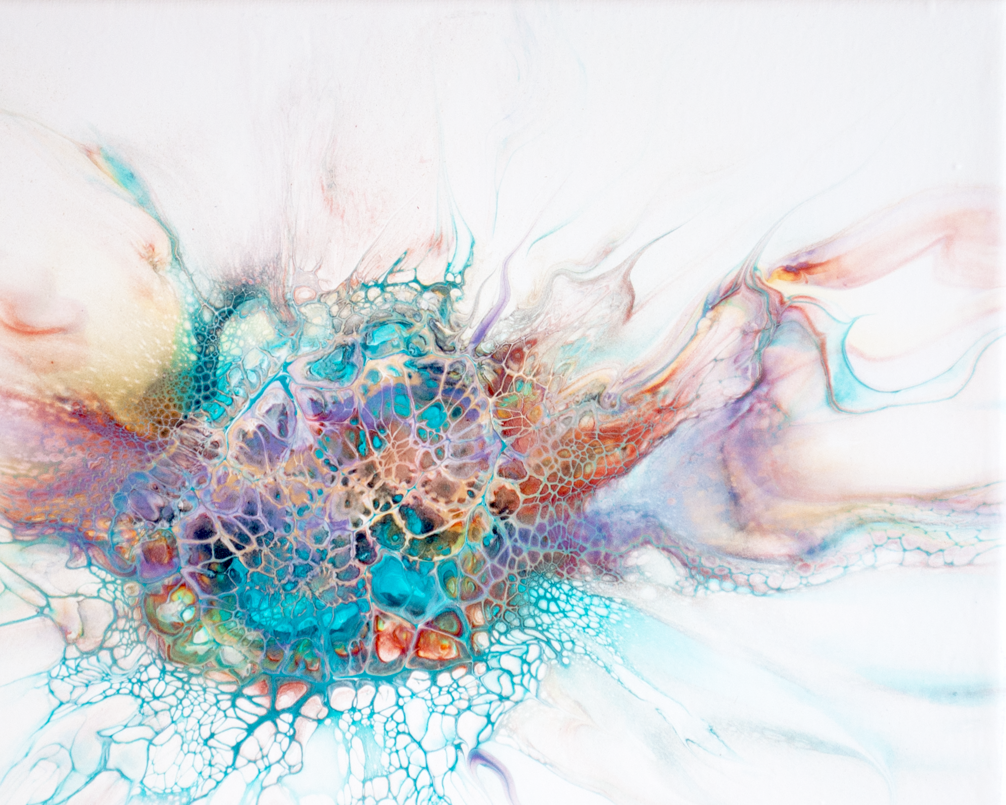 'The Transition' Abstract Fluid Art (llx14" standard canvas)