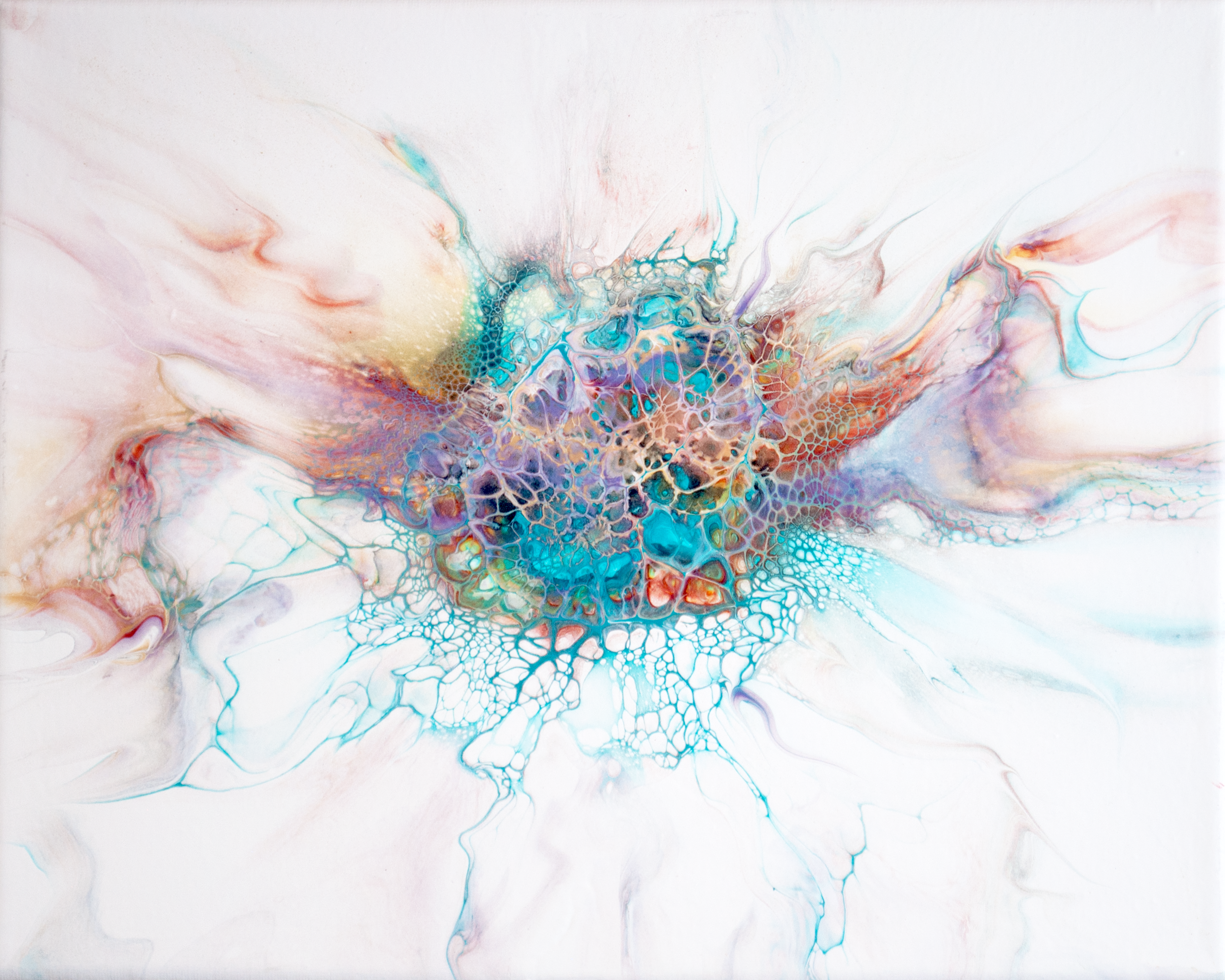 'The Transition' Abstract Fluid Art (llx14" standard canvas)