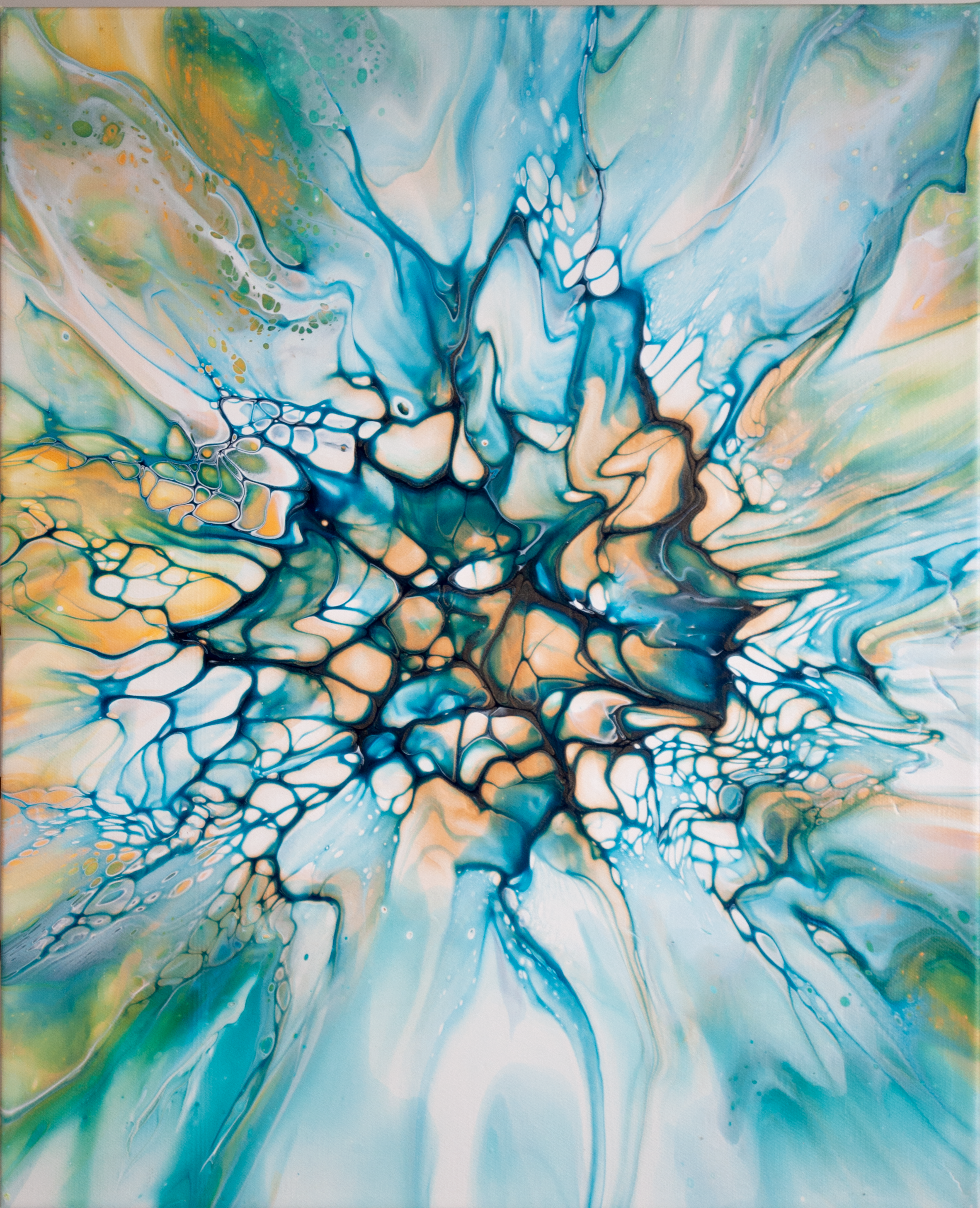 'Emergence’ Abstract Fluid Art Painting (16x20 HP canvas)