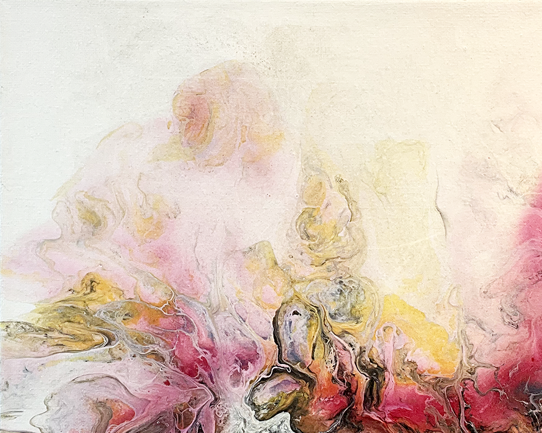 'Morning Garden' Abstract Fluid Art Painting (11x14" standard canvas)