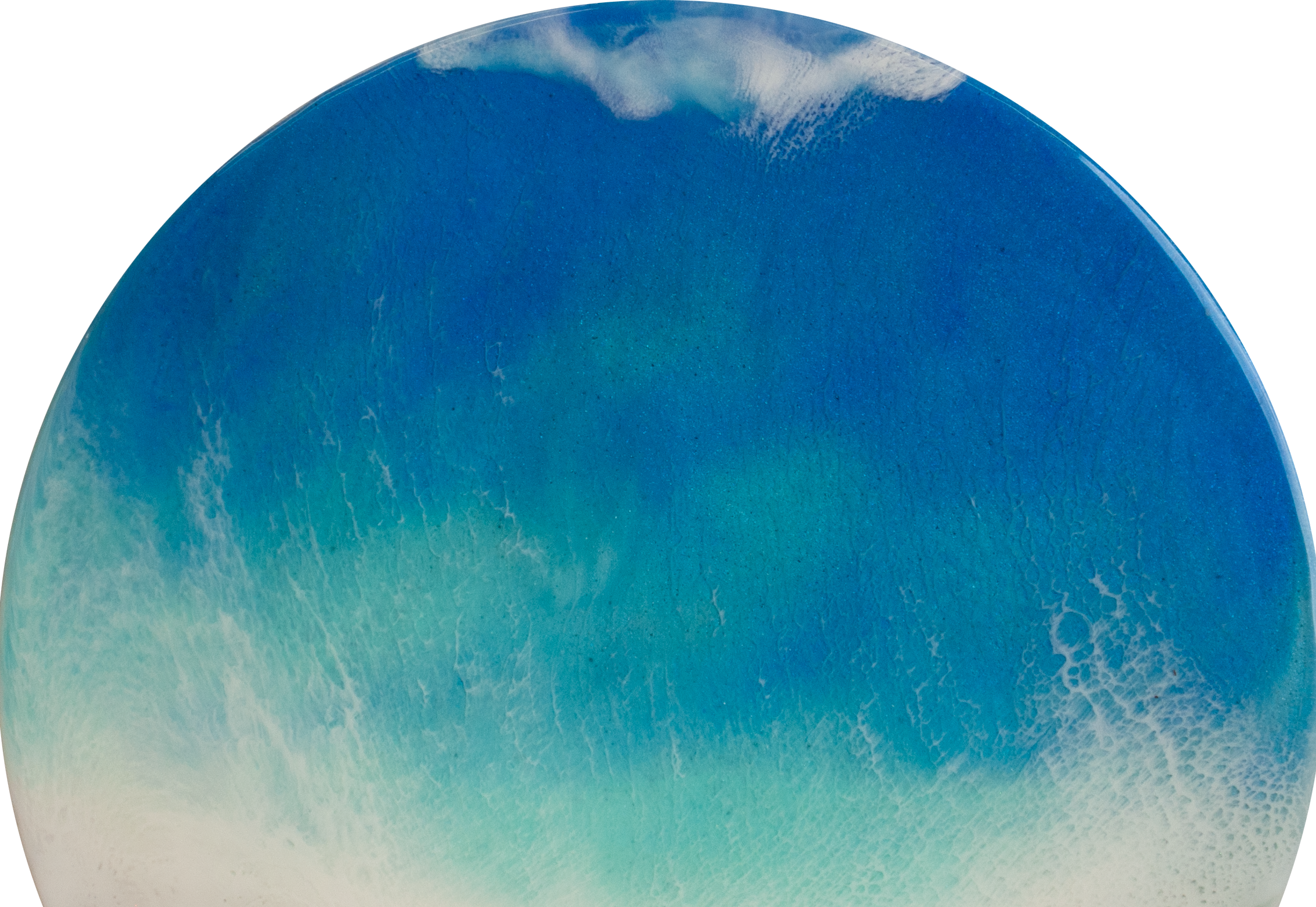 'Balmy Beach" Ocean Wave Resin Art (14" board)