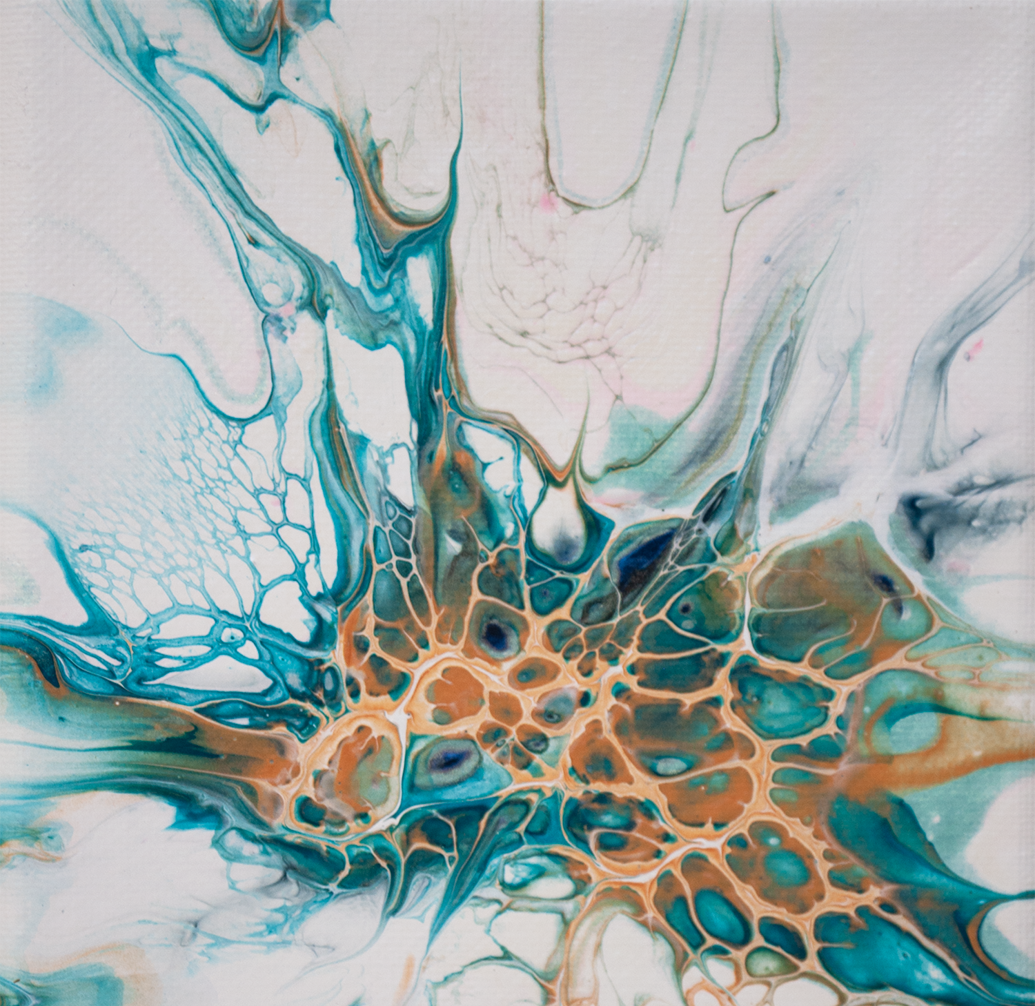 'Bandai" Abstract Fluid Art (5x7' canvas)