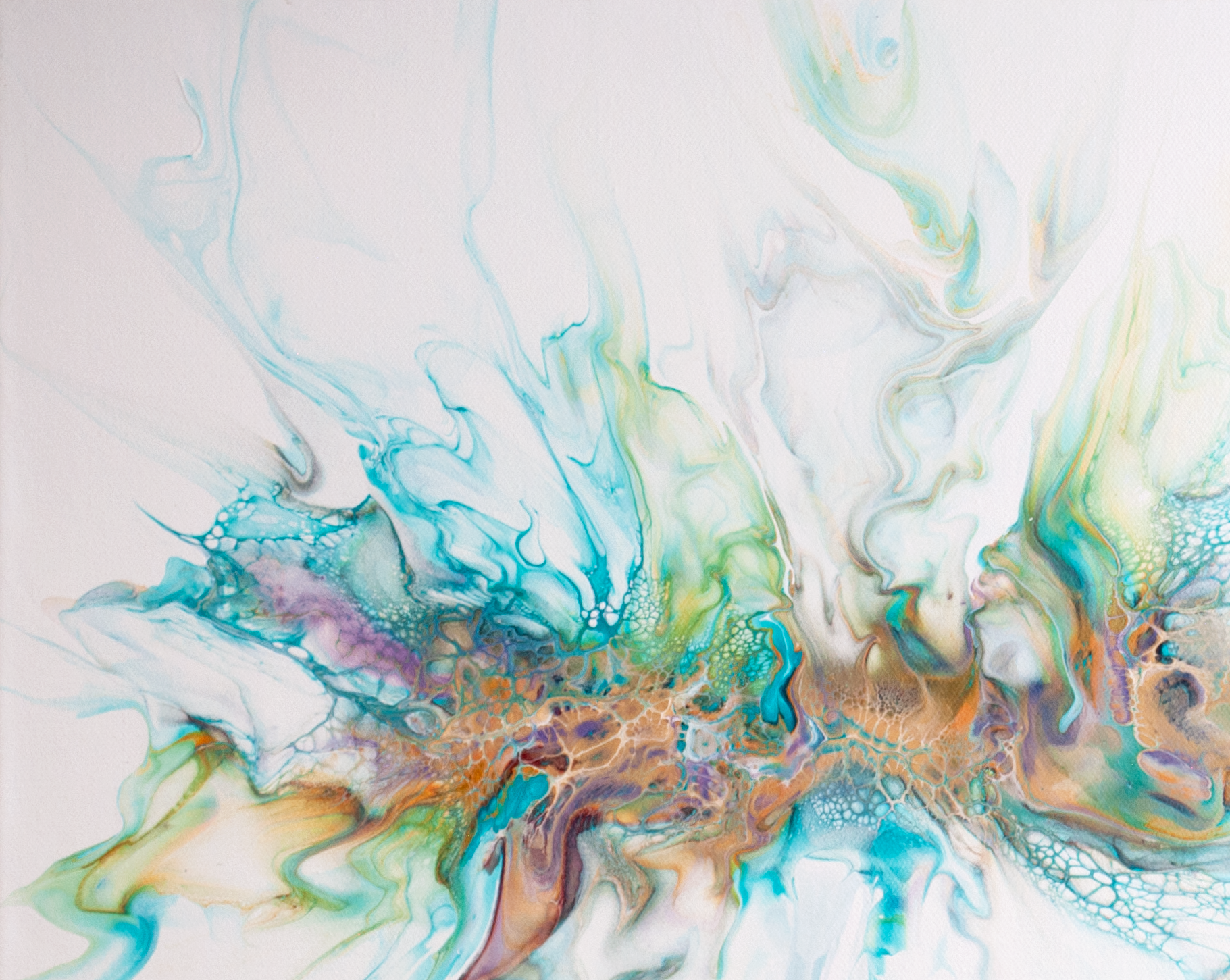 ‘Jewels’ Abstract Fluid Art Painting (11X14" standard canvas)