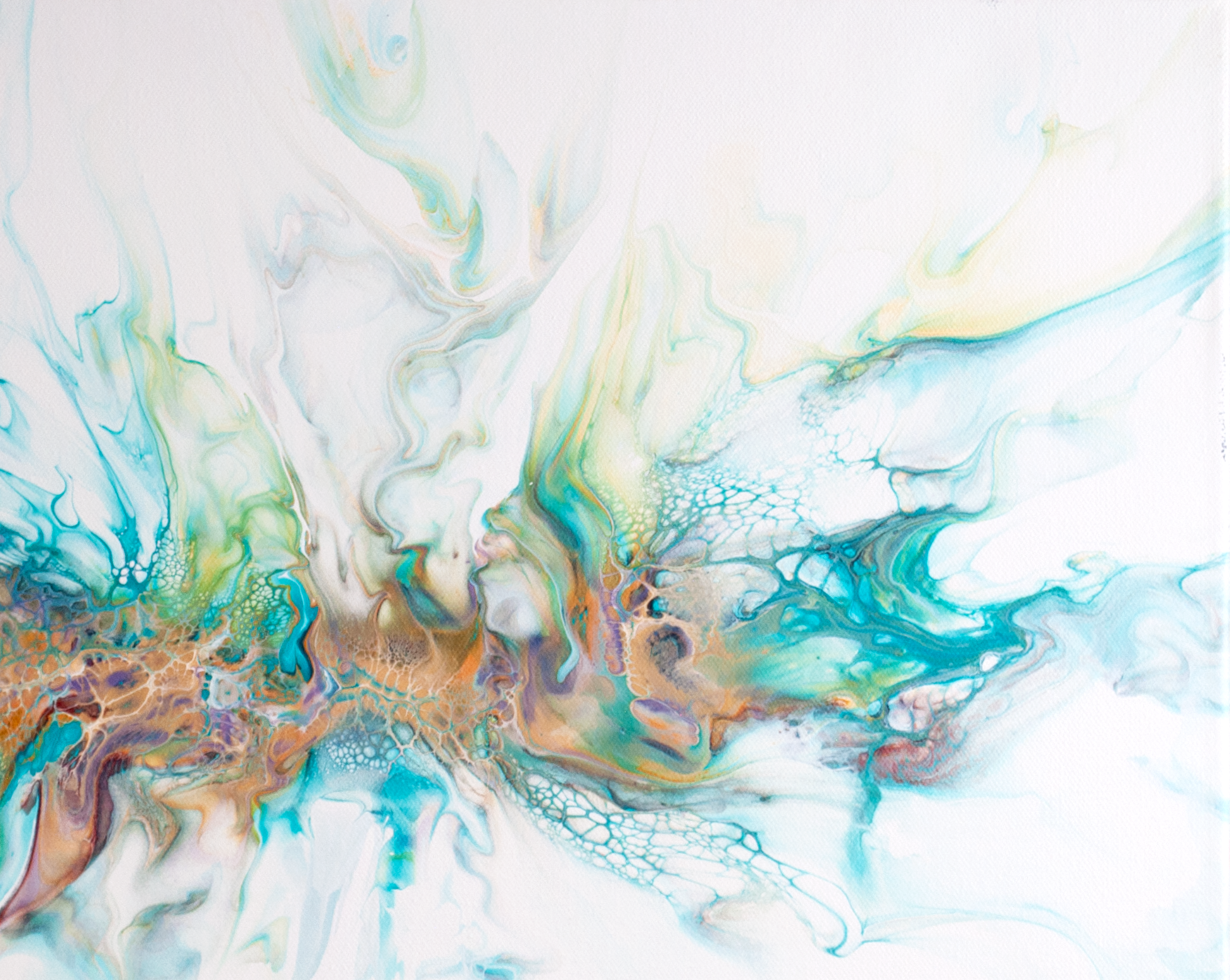 ‘Jewels’ Abstract Fluid Art Painting (11X14" standard canvas)