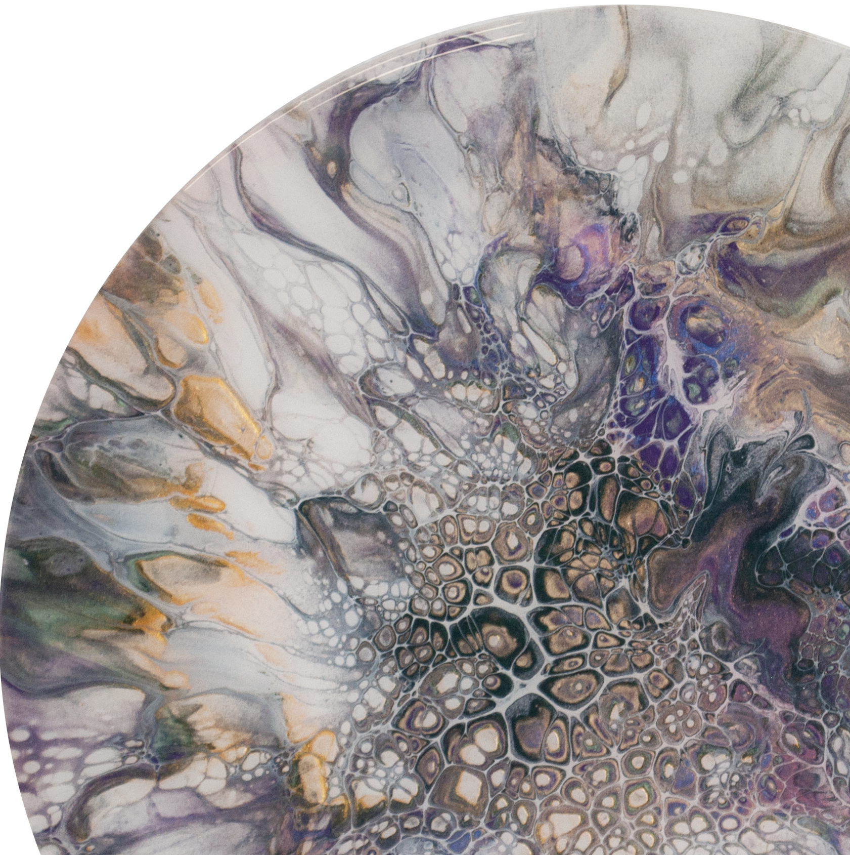 'Discovery' Abstract Resin Wall Art (7.5" wood)