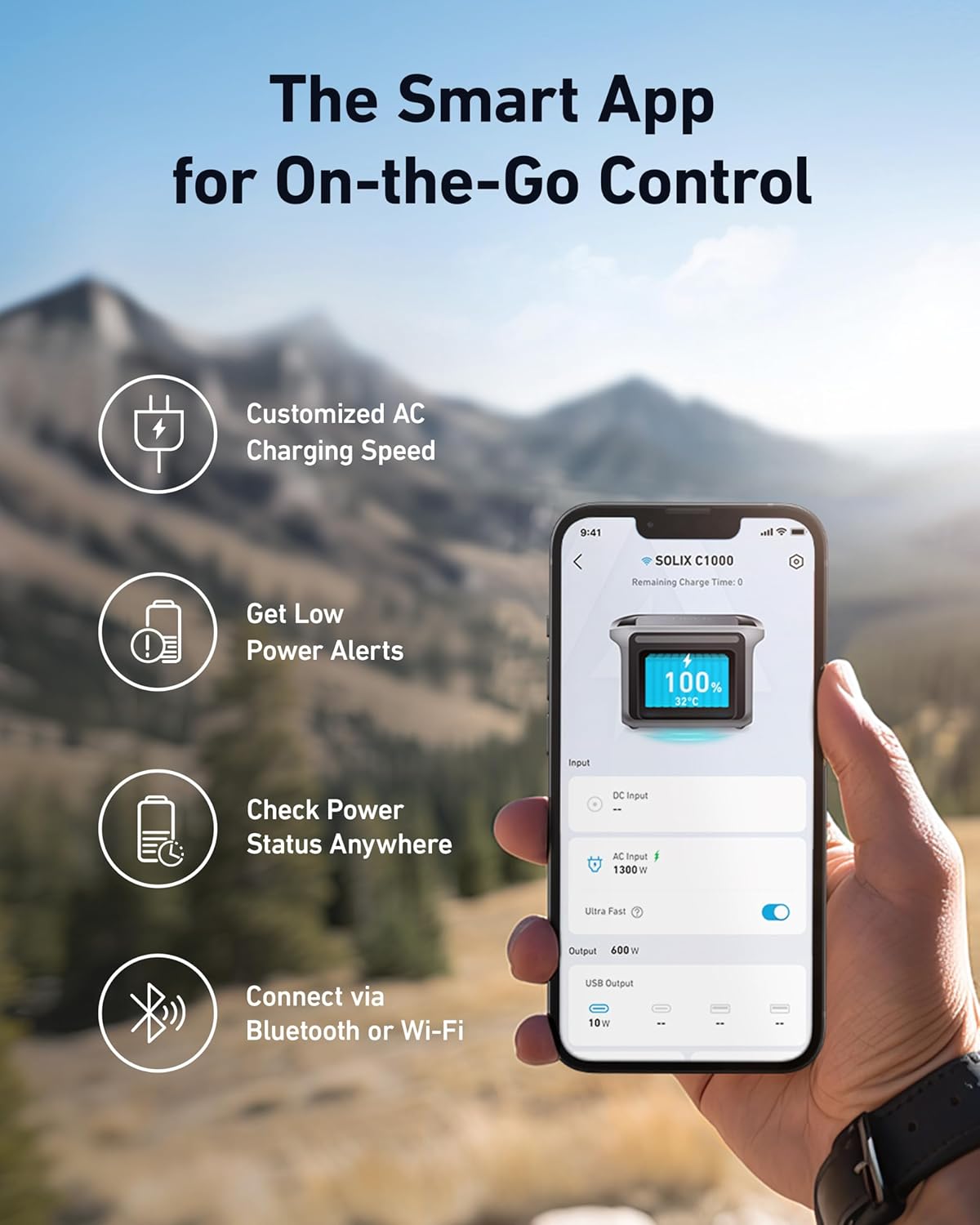 Anker SOLIX C1000 Portable Power Station, 1800W (Peak 2400W) Solar Generator, Full Charge in 58 Min, 1056wh LiFePO4 Battery for Home Backup, Power Outages, and Outdoor Camping (Optional Solar Panel) 